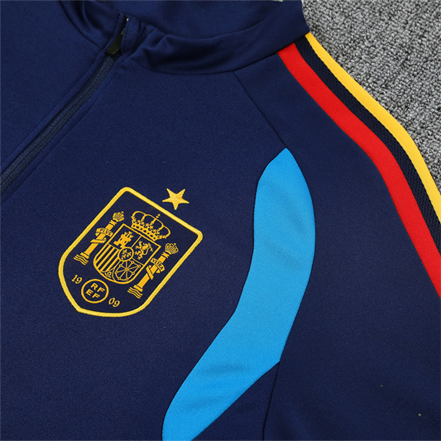 TKH-turbokithub-Spain 2026 Kids Long Sleeve Training Set - Royal Blue Top & Pants