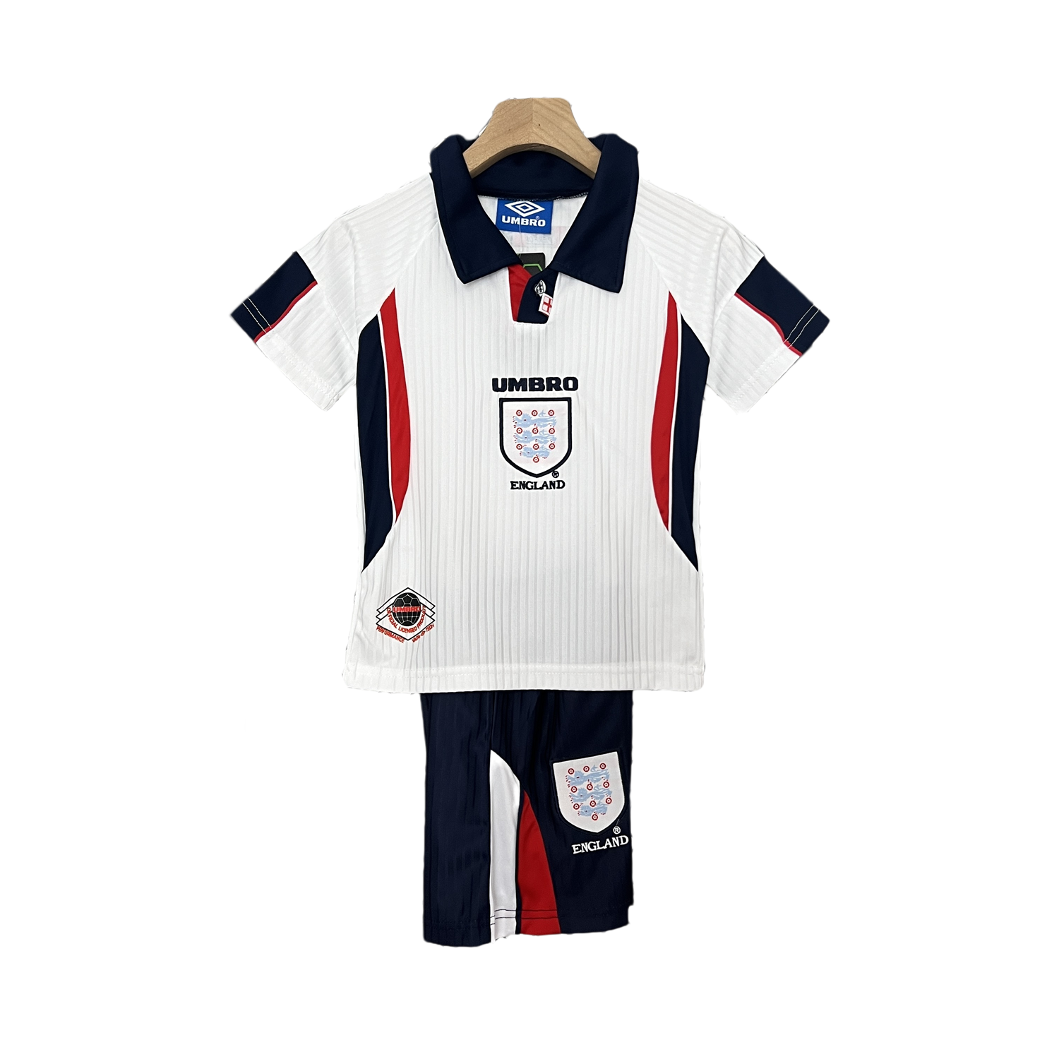 TKH-turbokithub-Retro England 1998 Home Stadium Kids Kit