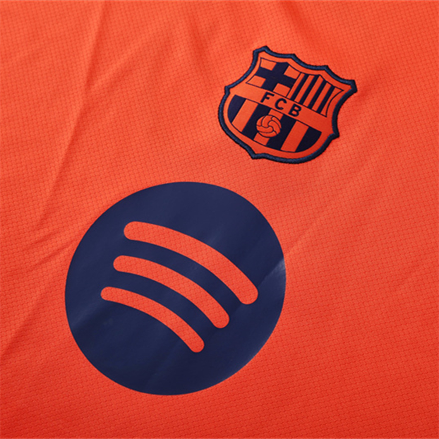TKH-turbokithub-Barcelona 25-26 Short-Sleeve Training Set - Orange Top Royal Blue Sponsor& Royal Blue Shorts