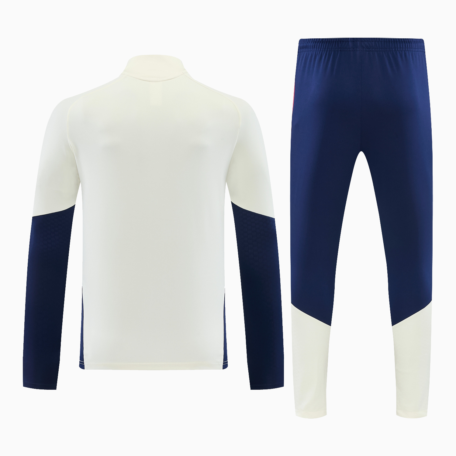 TKH-turbokithub-Bayern Munich 26-27 Long Sleeves Training Set - Off-White Top and Dark Blue Pants