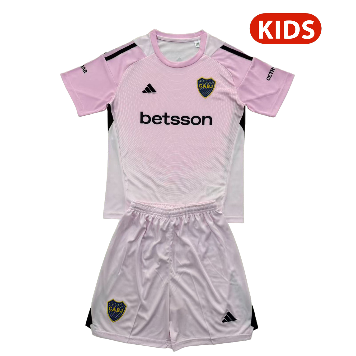 TKH-turbokithub-Boca Juniors 25-26 Pink Goalkeeper Kids Kit