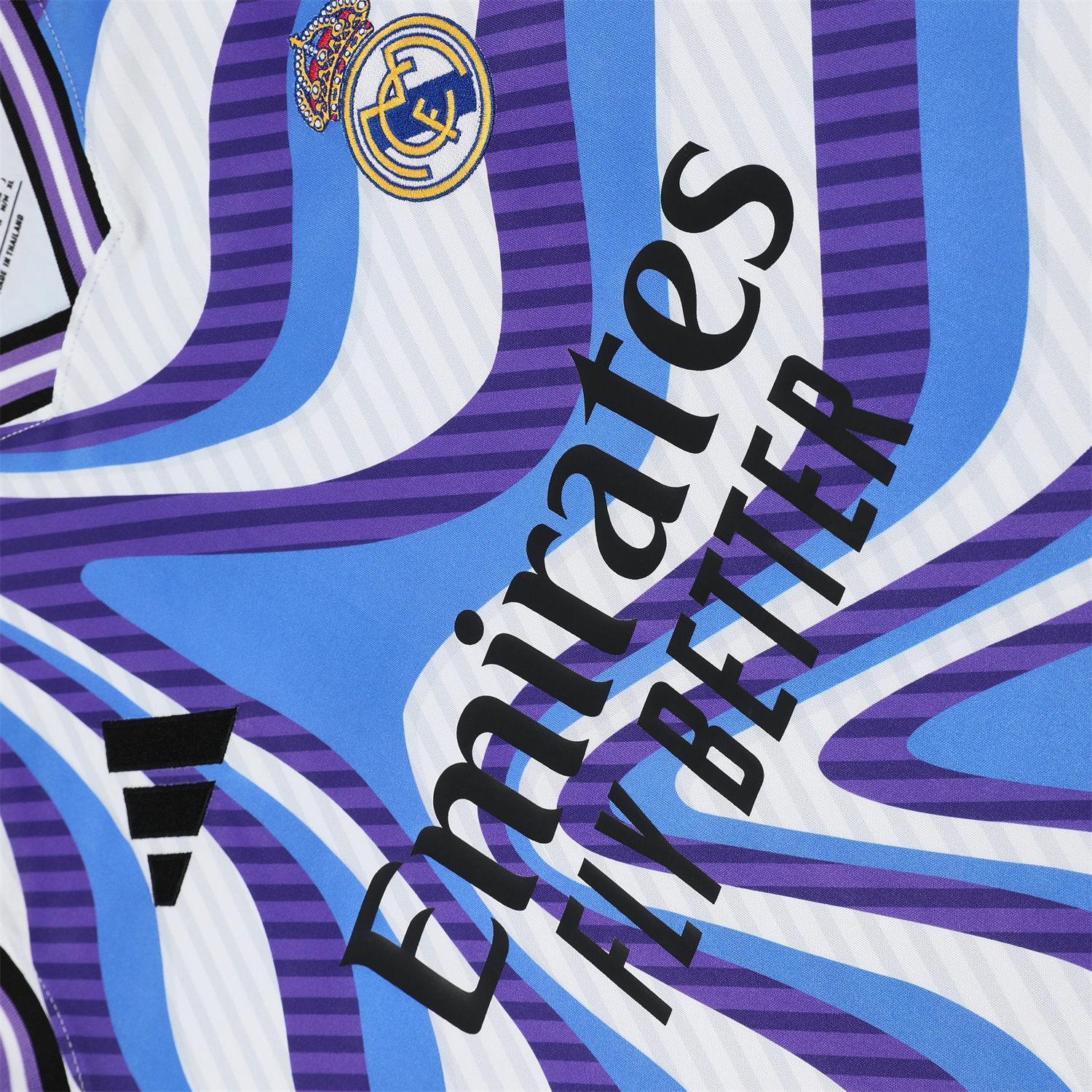 TKH-turbokithub-Real Madrid 25-26 Vest Training Set - Blue Purple Curve Pattern Vest & Black Shorts