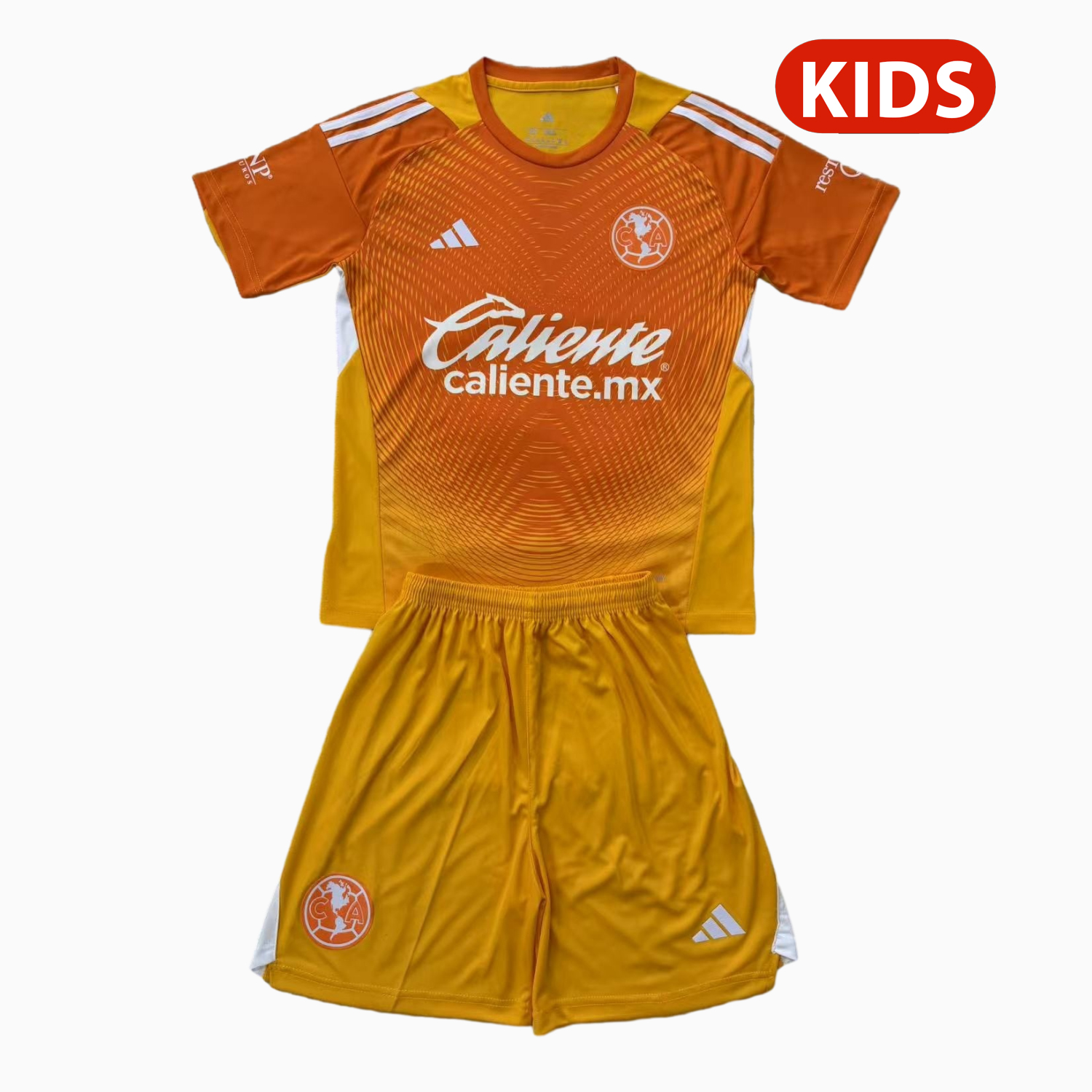 TKH-turbokithub-Club América 25-26 Orange Goalkeeper Kids Kit