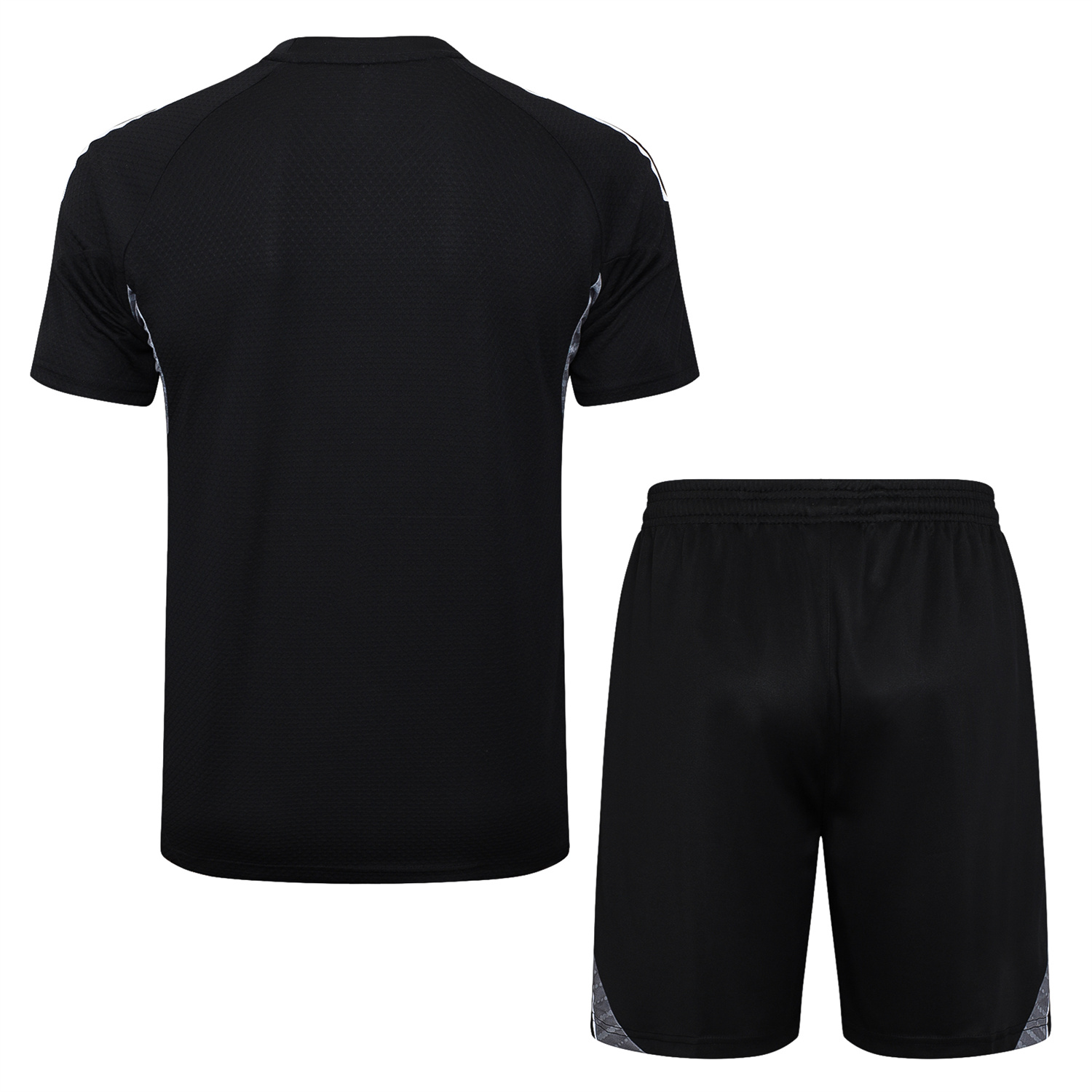 TKH-turbokithub-Real Madrid 25-26 Short-Sleeve Training Set - Black Top and Black Shorts