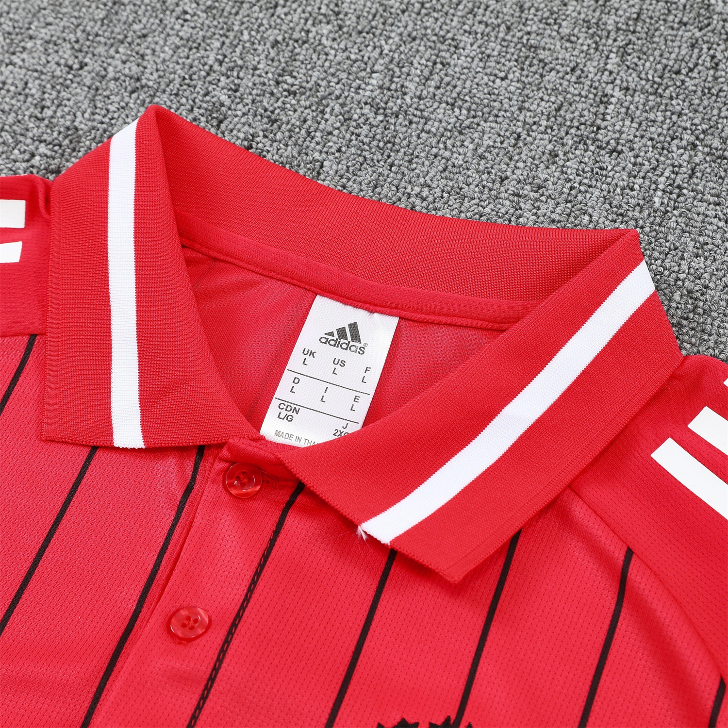 TKH-turbokithub-Manchester United 25-26 POLO Short-Sleeve Training Set - Red Top and Black Pants