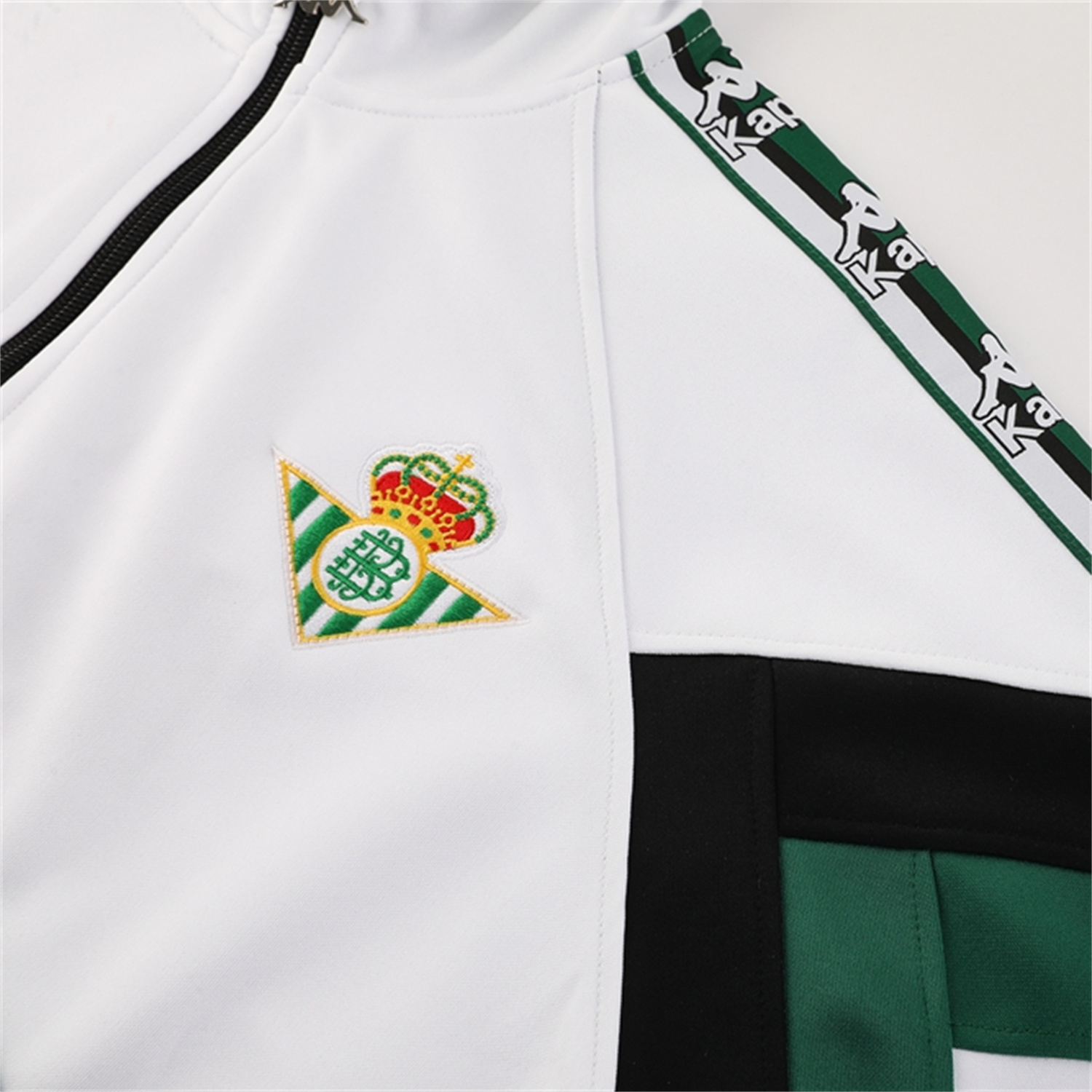 TKH-turbokithub-Real Betis 25-26 Jacket Training Tracksuit - Green White Black Throwback Jackets & Black Pants