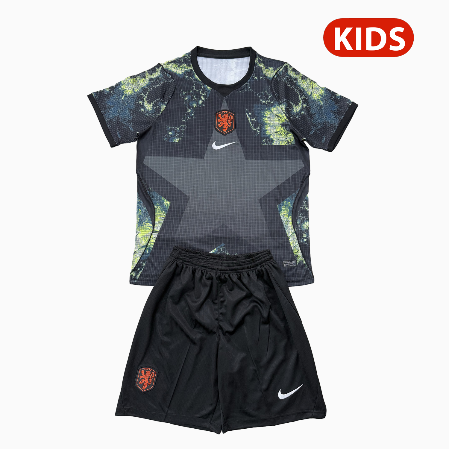 TKH-turbokithub-Netherlands 2026 Black Goalkeeper Kids Kit