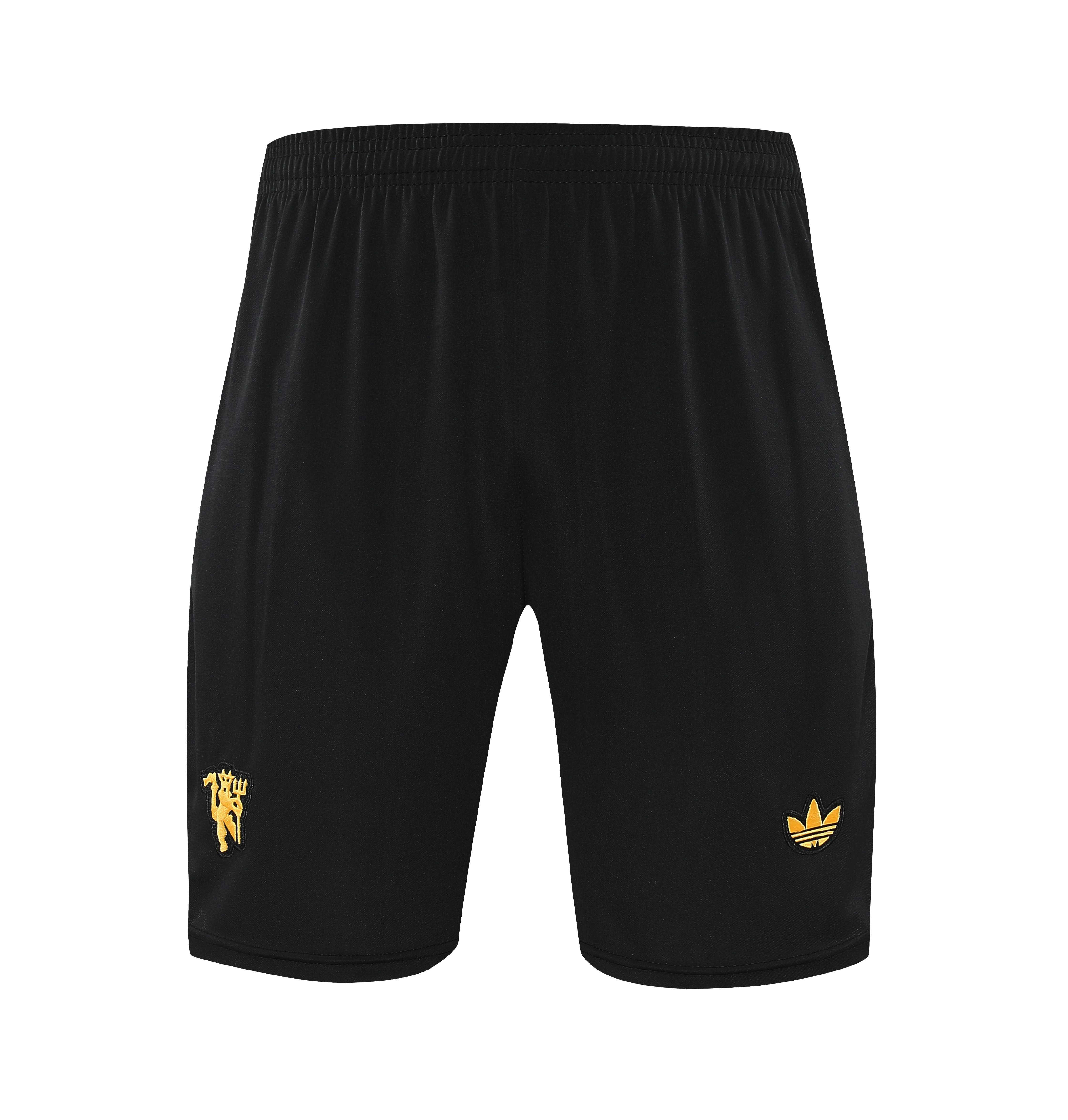 TKH-turbokithub-Manchester United 25-26 Trefoil Travel Short-Sleeve Training Set - Black Top & Black Shorts