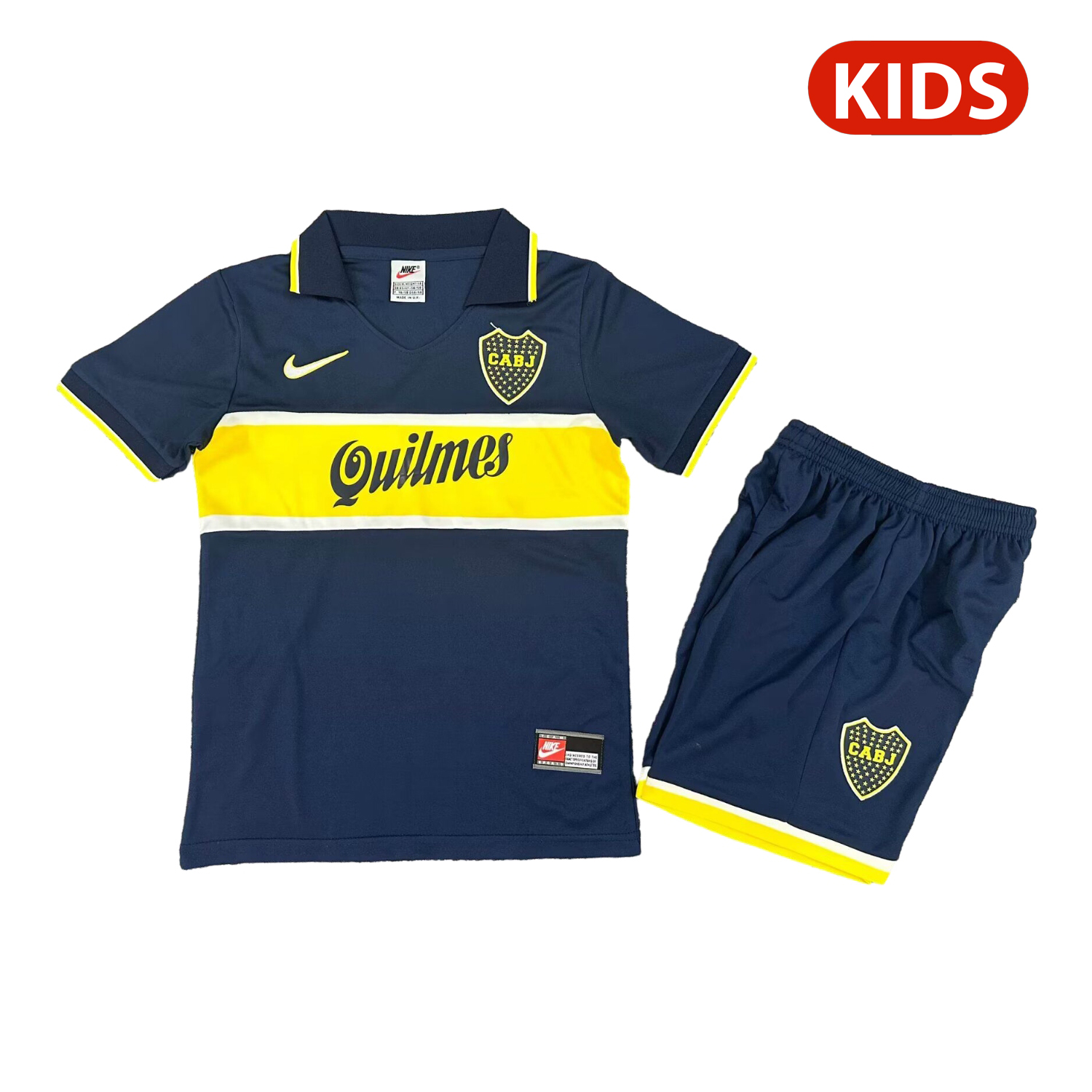 TKH-turbokithub-Retro Boca Juniors 1996-97 Home Kids Kit