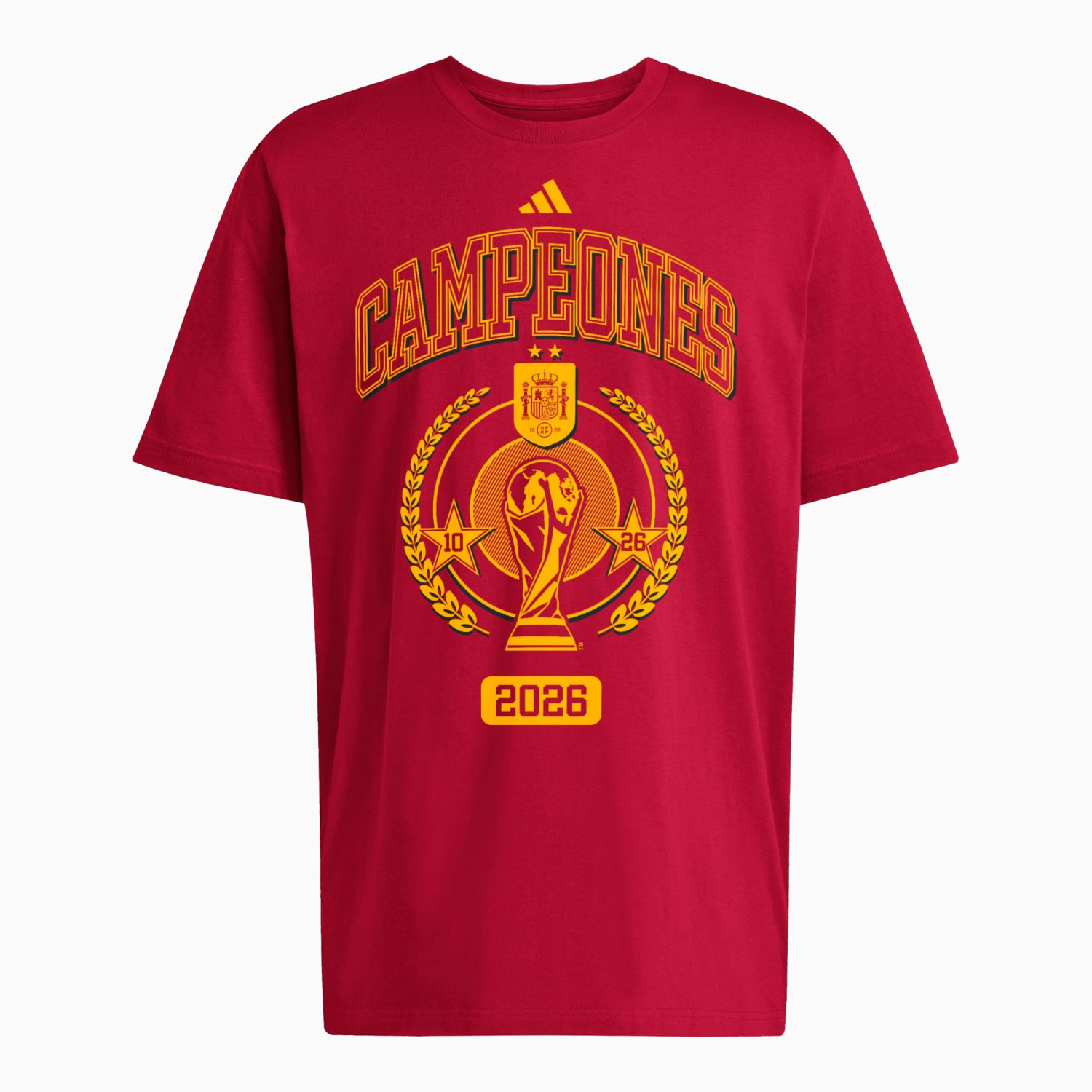 TKH-turbokithub-Spain 2026 World Cup Campeones Trophy Red T-shirt