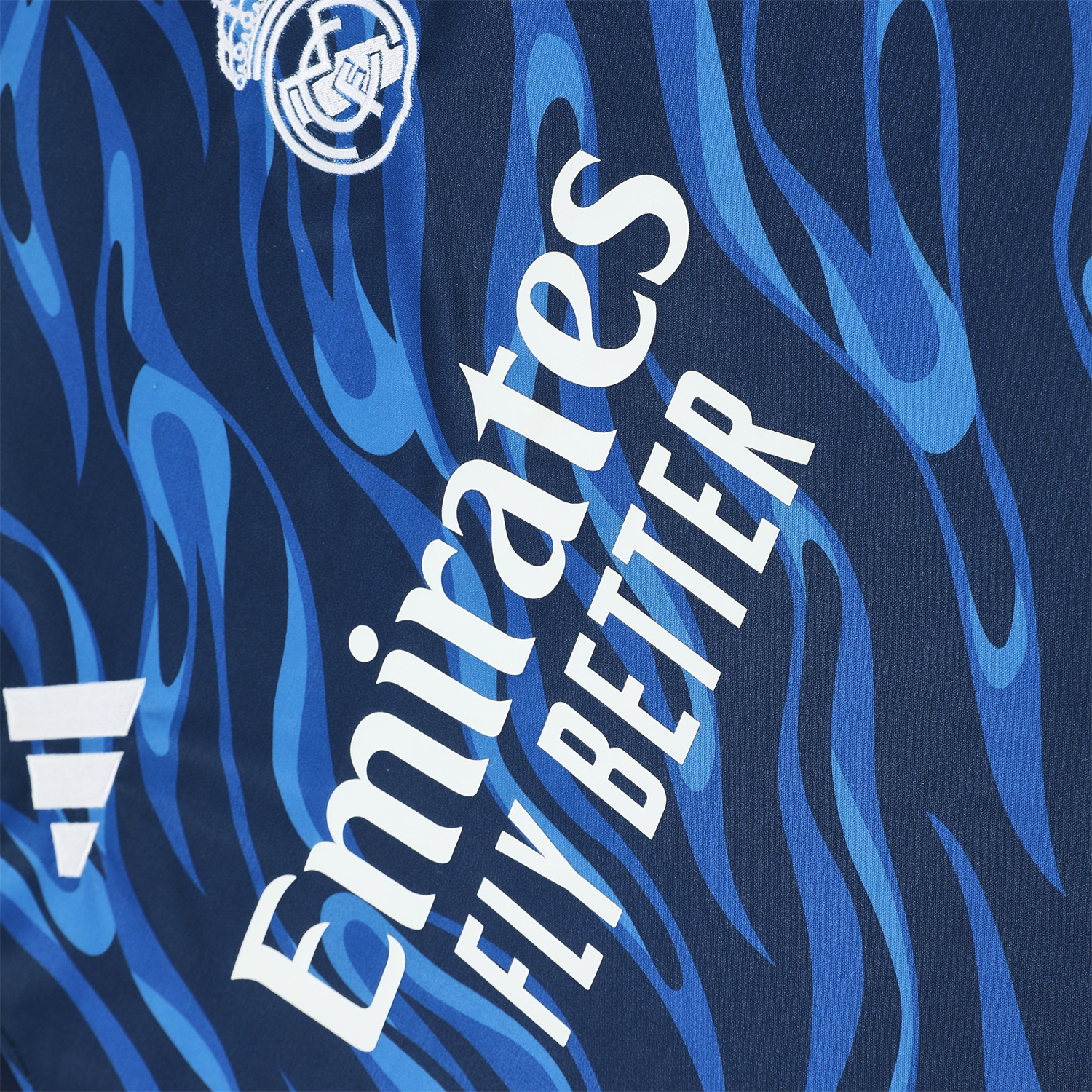 TKH-turbokithub-Real Madrid 25-26 Vest Training Set - Blue Water Pattern Top & Deep Blue Shorts