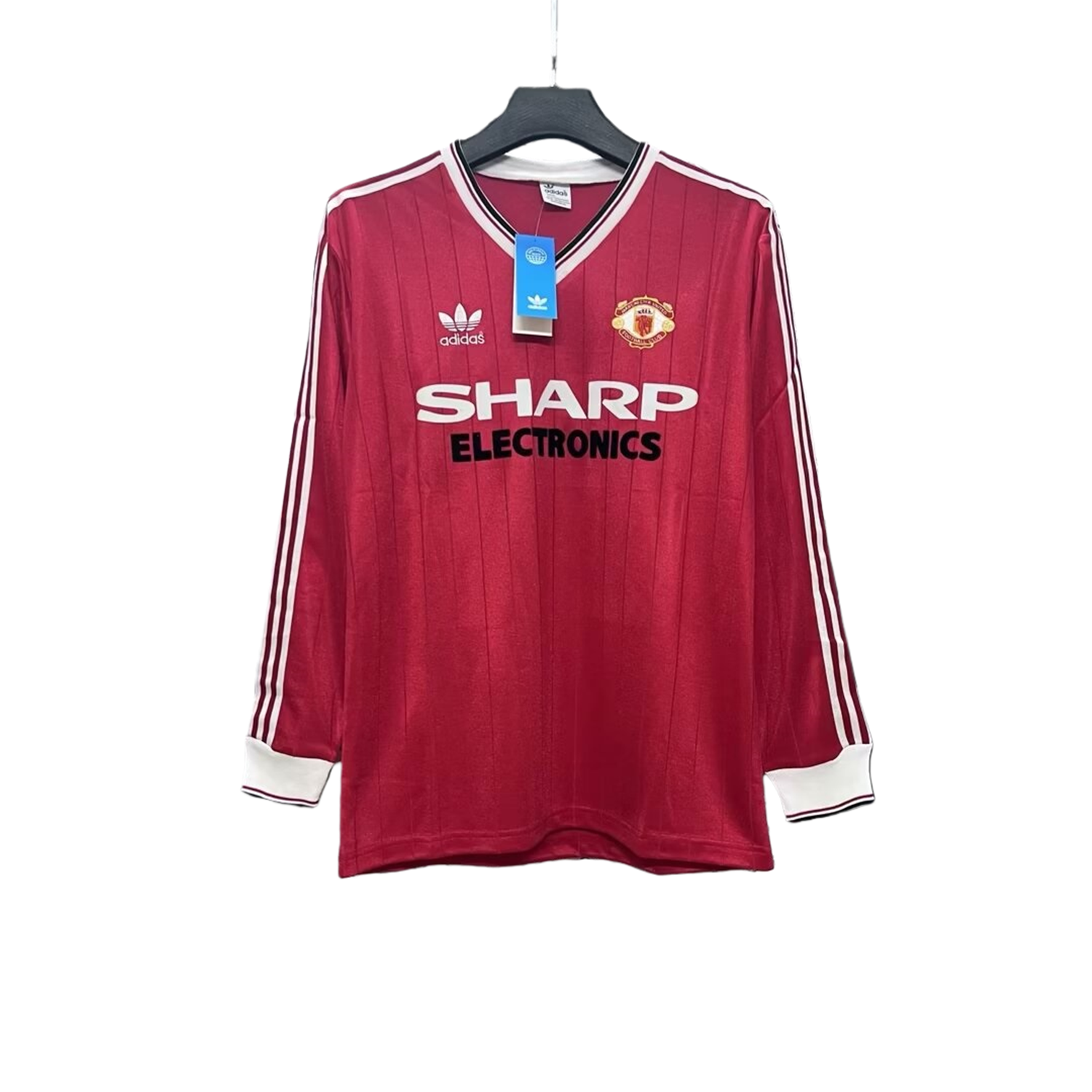 TKH-turbokithub-Retro Manchester United 82-83 Home Long Sleeve Jersey