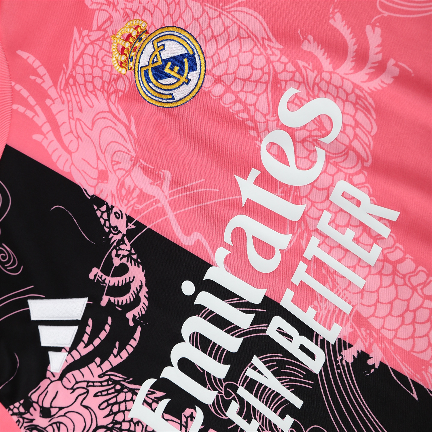 TKH-turbokithub-Real Madrid 25-26 Vest Training Set - Pink-Black Dragon Vest & Black-White Shorts