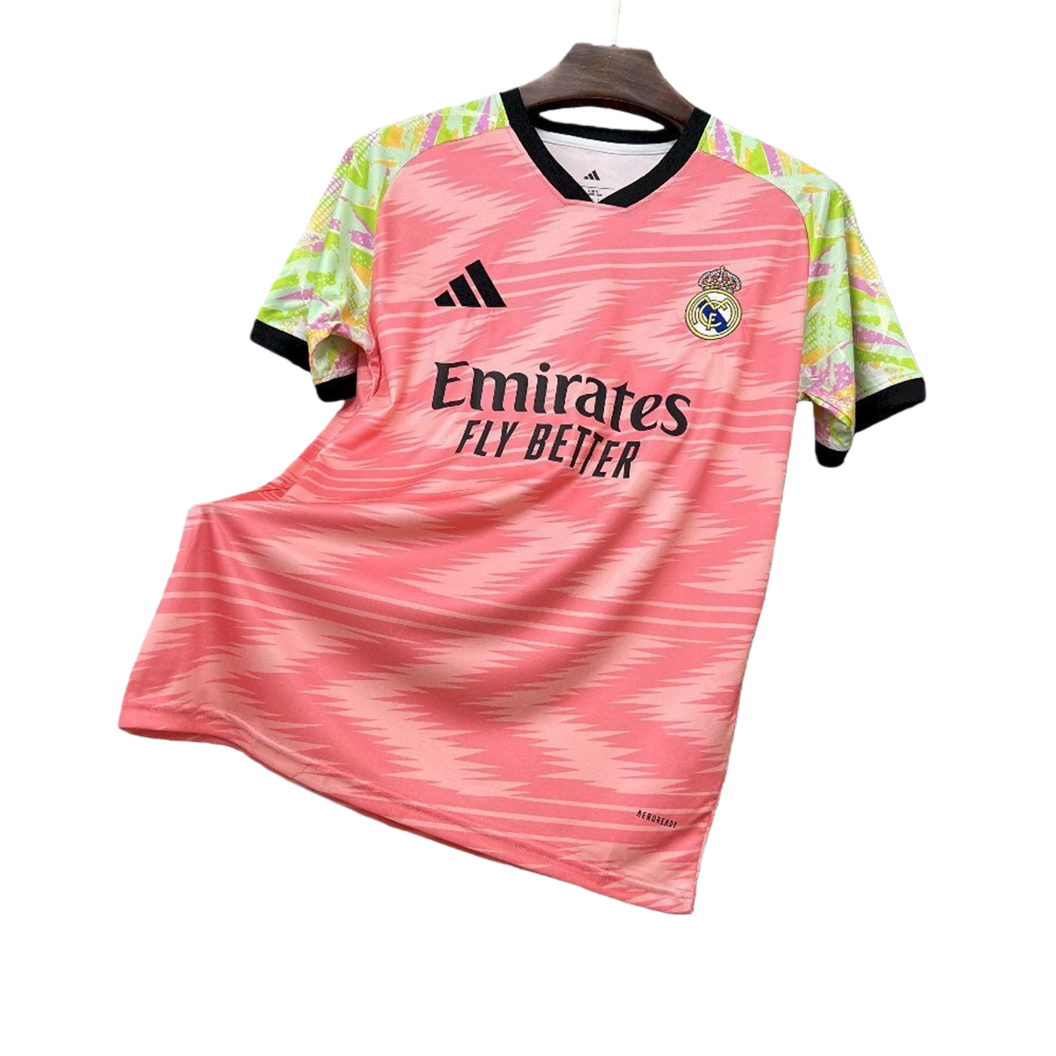 TKH-turbokithub-Real Madrid 25-26 Pink And Green Pre-Match Training Jersey - Fans Version