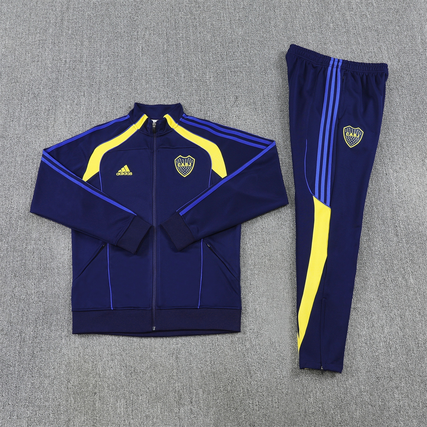 TKH-turbokithub-Boca Juniors 2026 Jacket Training Tracksuit - Dark Blue With Yellow Jackets & Pants