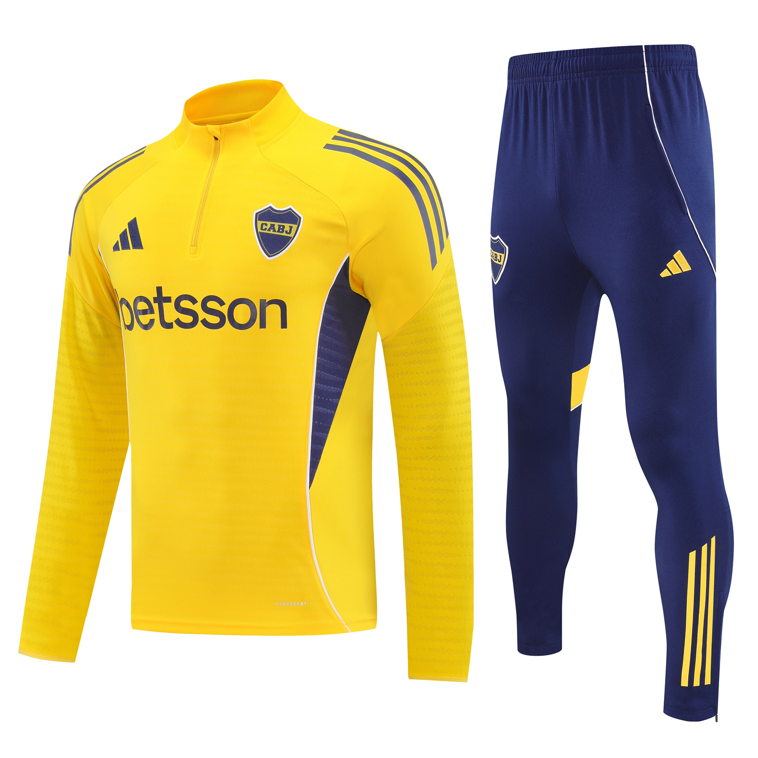 TKH-turbokithub-Boca Juniors 25-26 Long Sleeves Training Set - Yellow Top & Royal Blue Pants