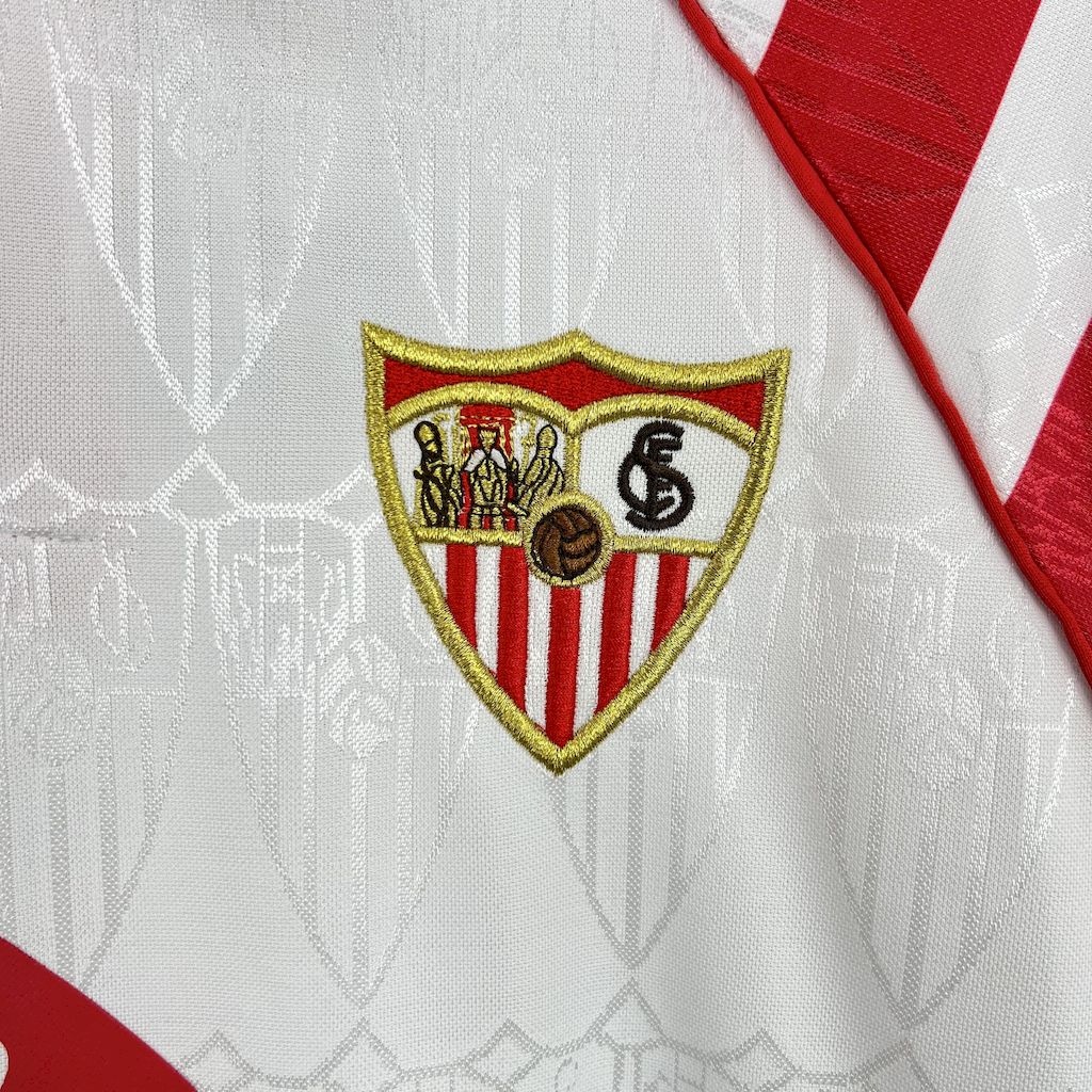 TKH-turbokithub-Retro Sevilla FC 1992-93 Home Jersey with Chest Sponsor
