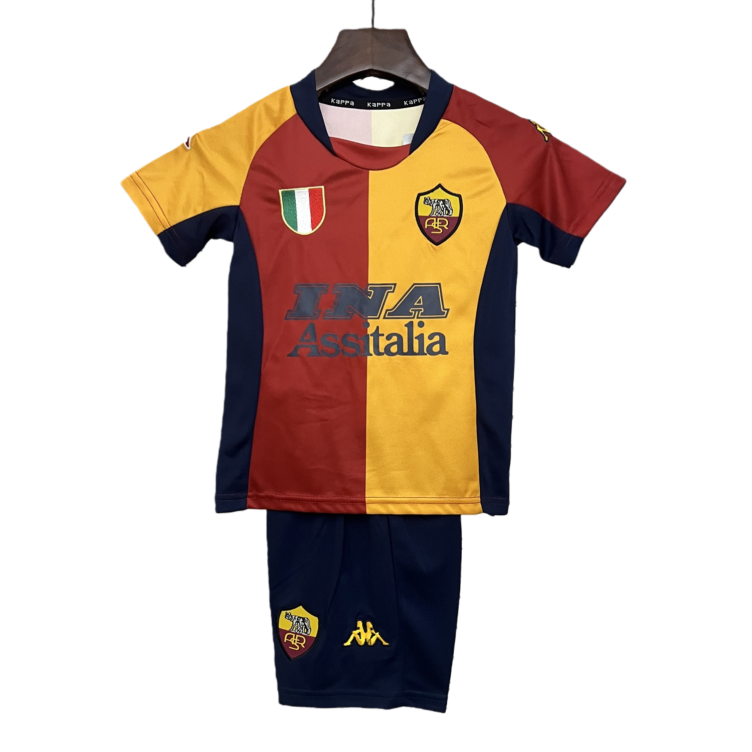 TKH-turbokithub-Retro Roma 2001-02 Home Kids Kit