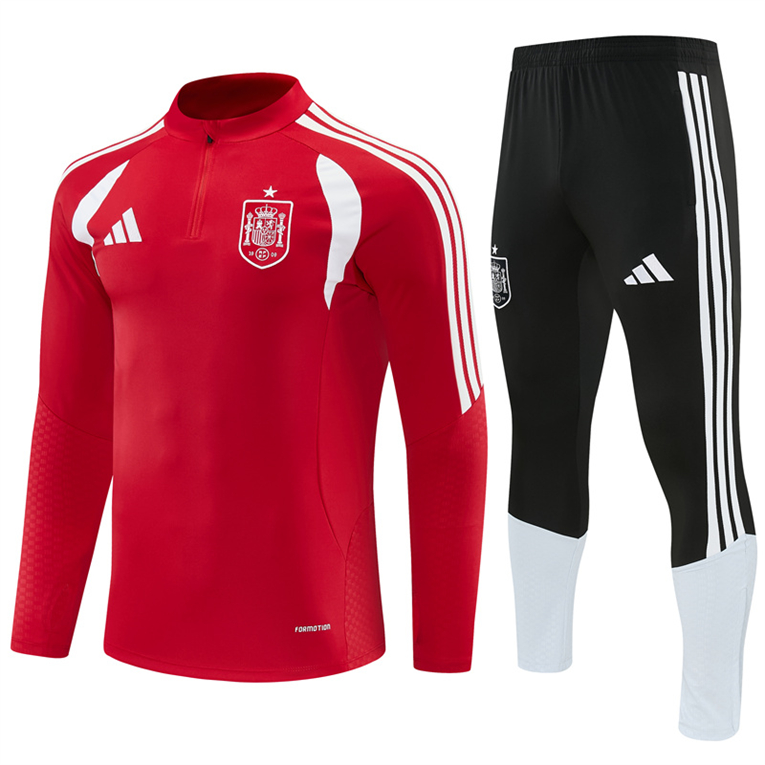 TKH-turbokithub-Spain 2026 Long Sleeve Training Set - Red Top & Black Pants