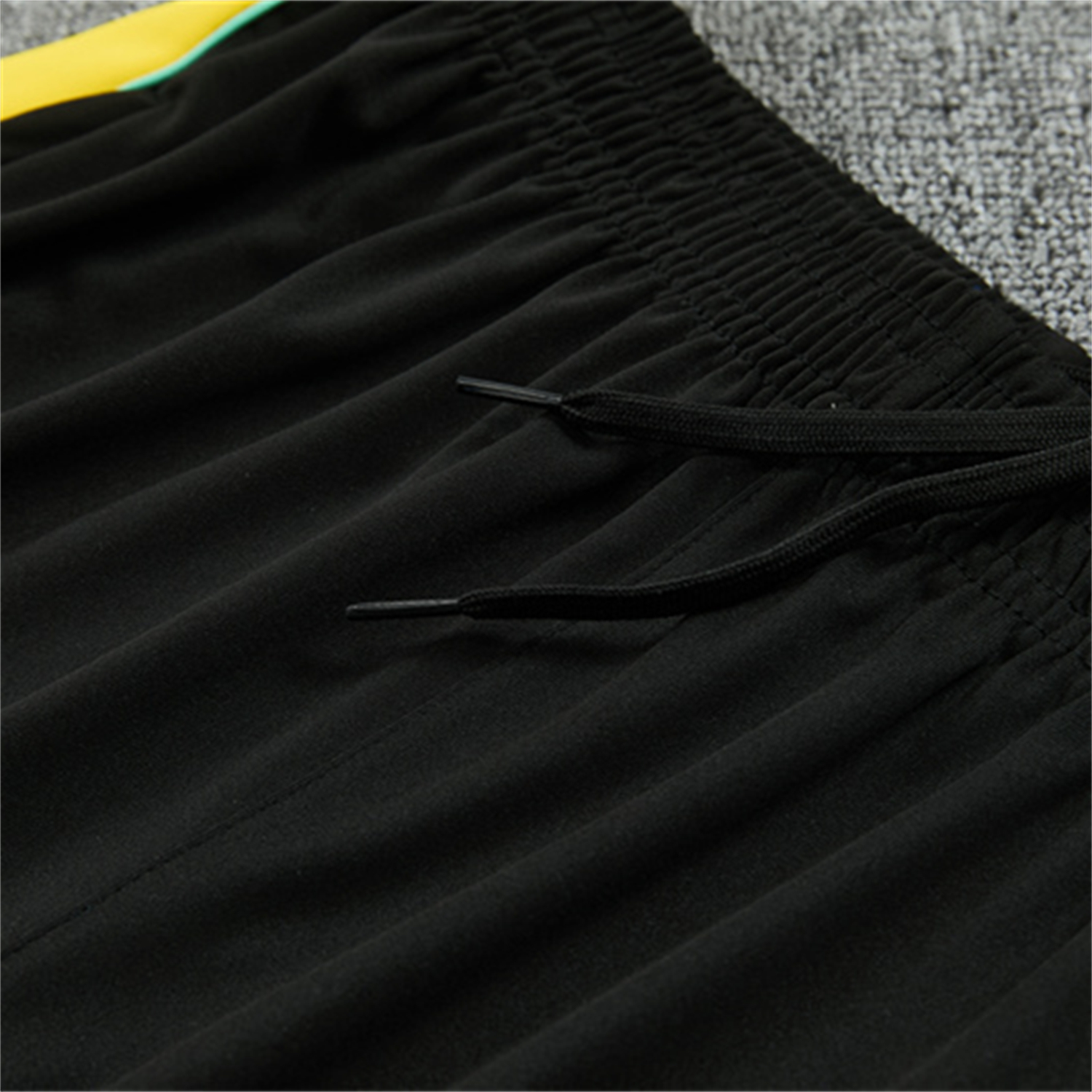 TKH-turbokithub-Brazil X JD 2026 Kids Long Sleeves Training Set - Black Top And Black Yellow Pants