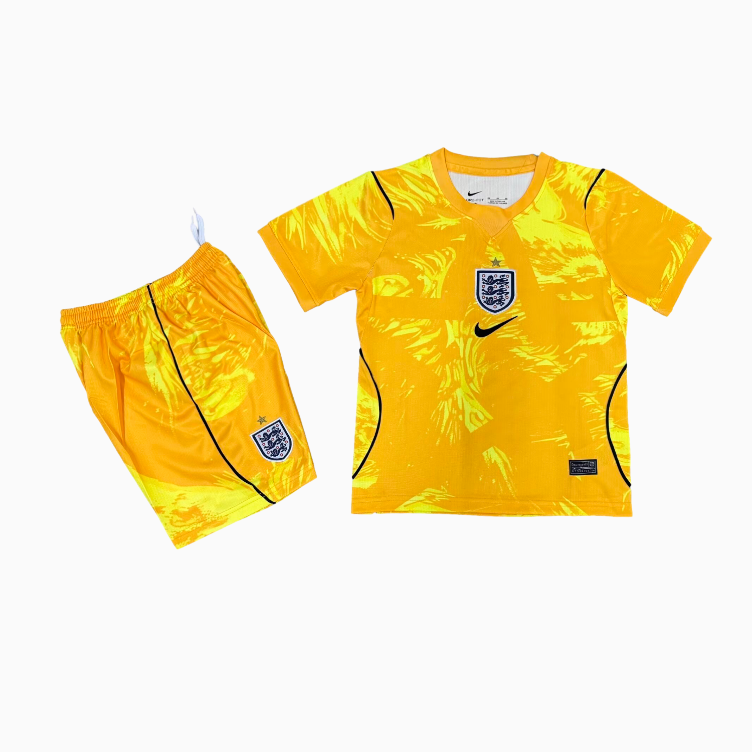 TKH-turbokithub-England 2026 Yellow Goalkeeper Kids Kit