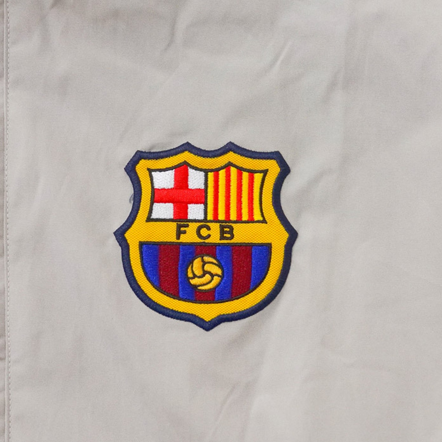 TKH-turbokithub-Retro Barcelona 2003-04 Windbreaker Jacket - Grey With Blue