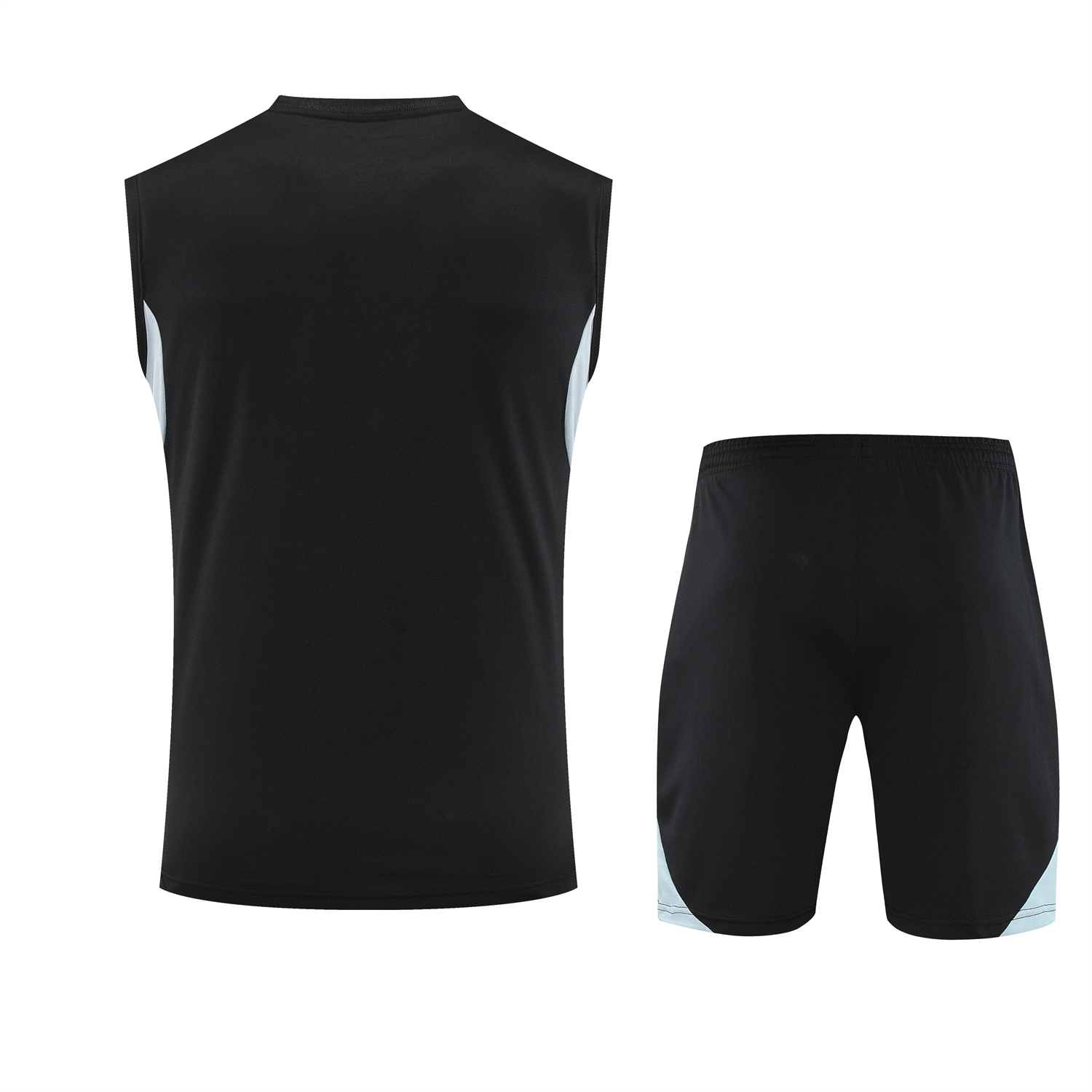 TKH-turbokithub-Real Madrid 25-26 Vest Training Set - Black And Light Grey Vest & Black Shorts