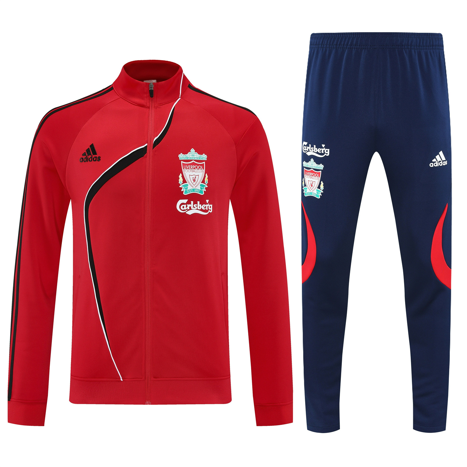 TKH-turbokithub-Liver.pool 25-26 Jacket Training Tracksuit - Red Jackets & Deep Blue Pants