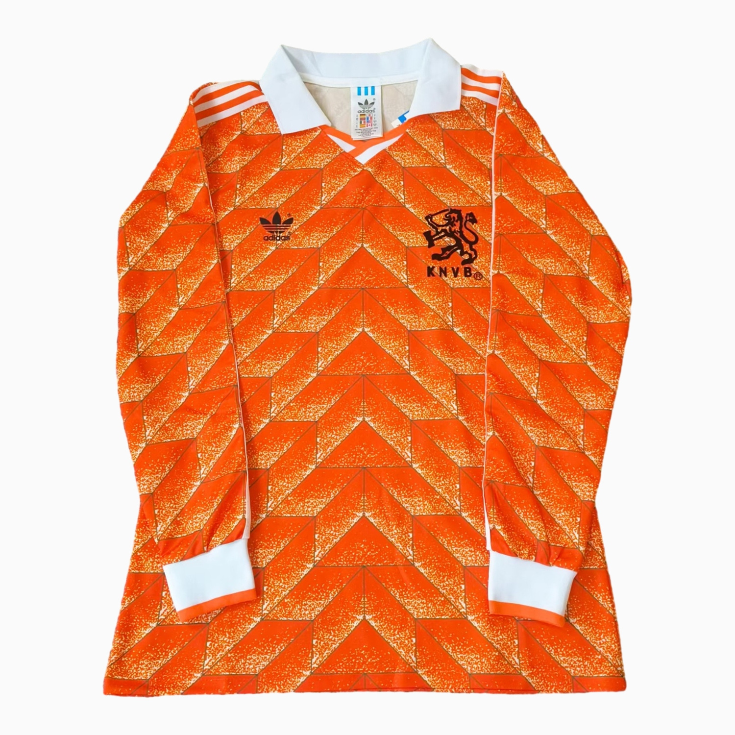 TKH-turbokithub-Retro Netherlands 1988 Home Long Sleeves Jersey