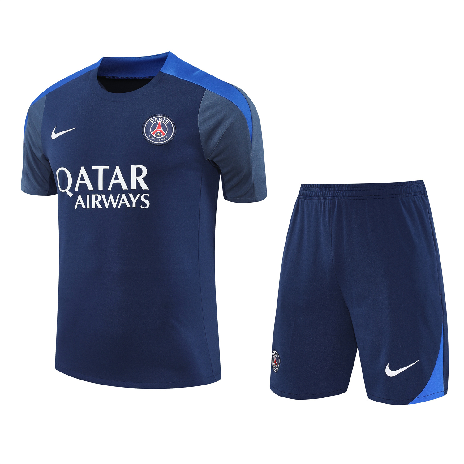 TKH-turbokithub-Paris Saint-Germain PSG 25-26 Short-Sleeve Training Set - Royal Blue & Royal Blue Shorts