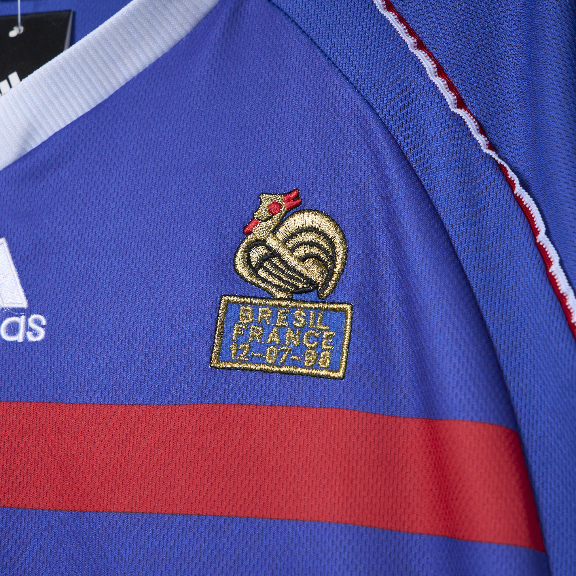 TKH-turbokithub-Retro France 1998 Home Stadium Jersey (with 1998 World Cup mark on right chest)