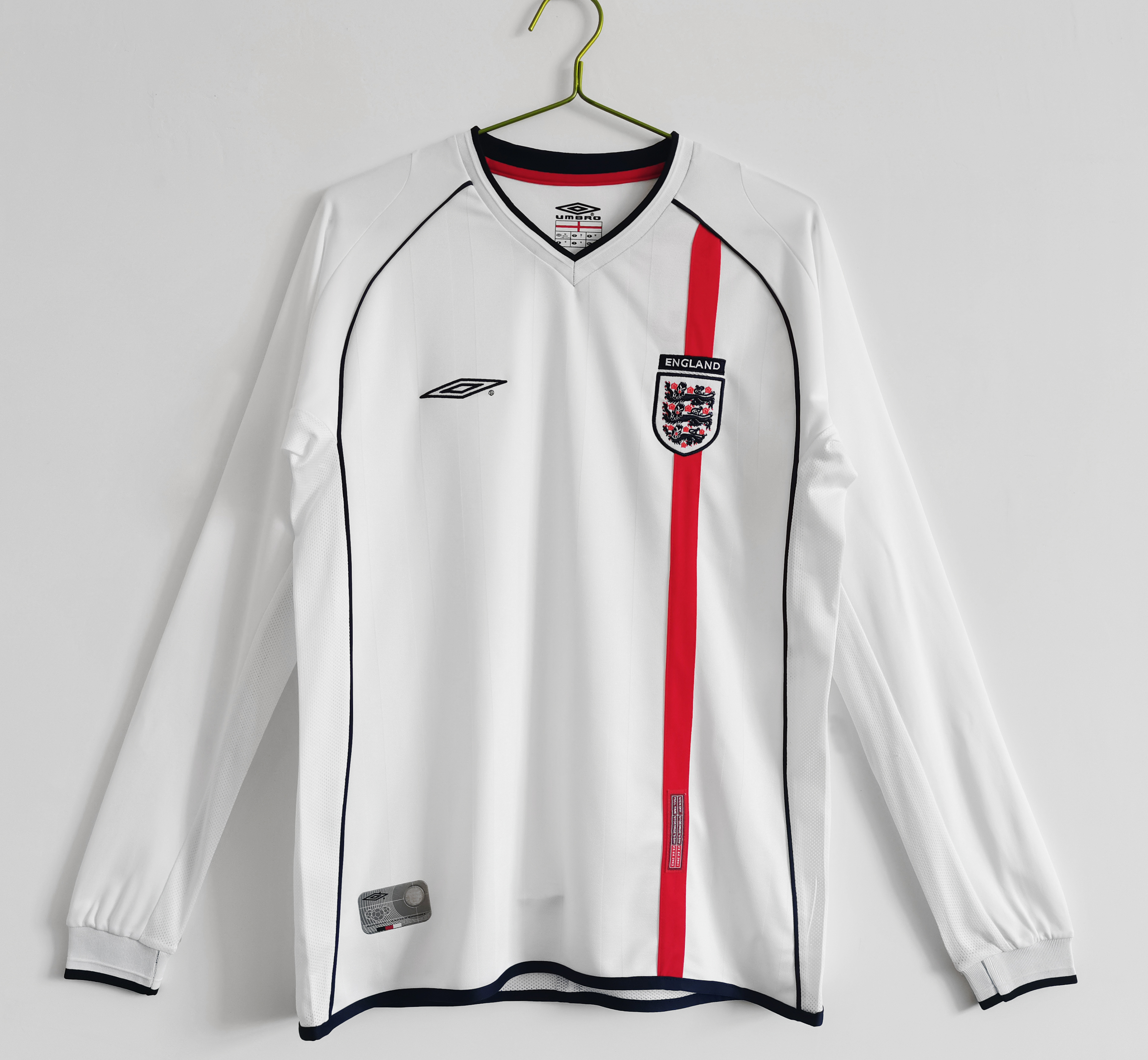 TKH-turbokithub-Retro England 2002 Home Stadium Long Sleeve Jersey