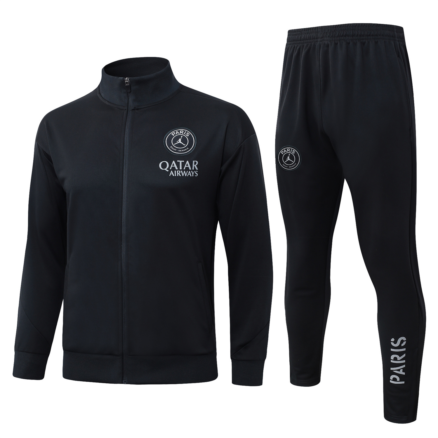 TKH-turbokithub-Paris Saint-Germain PSG 25-26 Jacket Training Tracksuit - Pure Black top & Pants