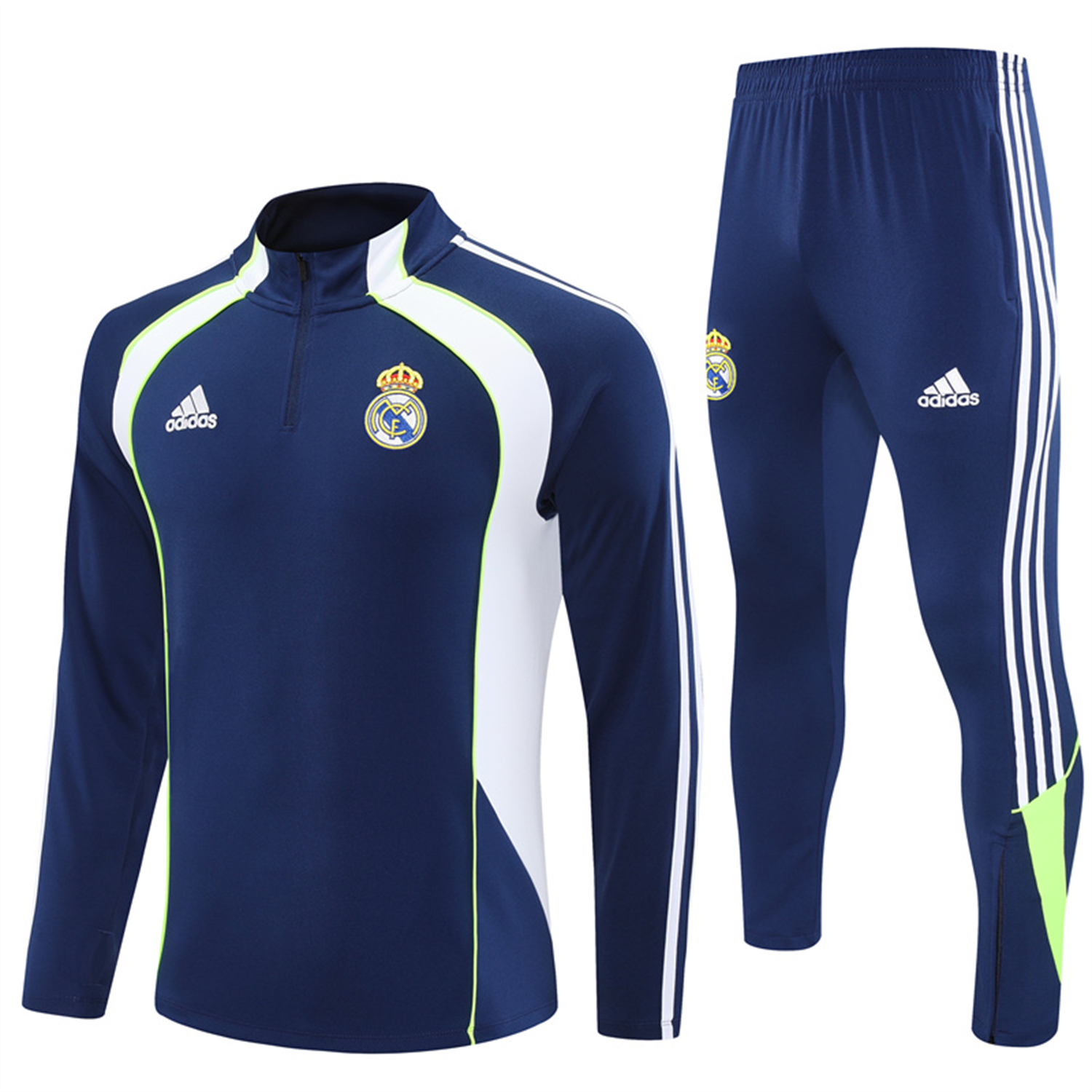 TKH-turbokithub-Real Madrid 25-26 Long Sleeve Training Set - Throwback Royal Blue Top and Pants