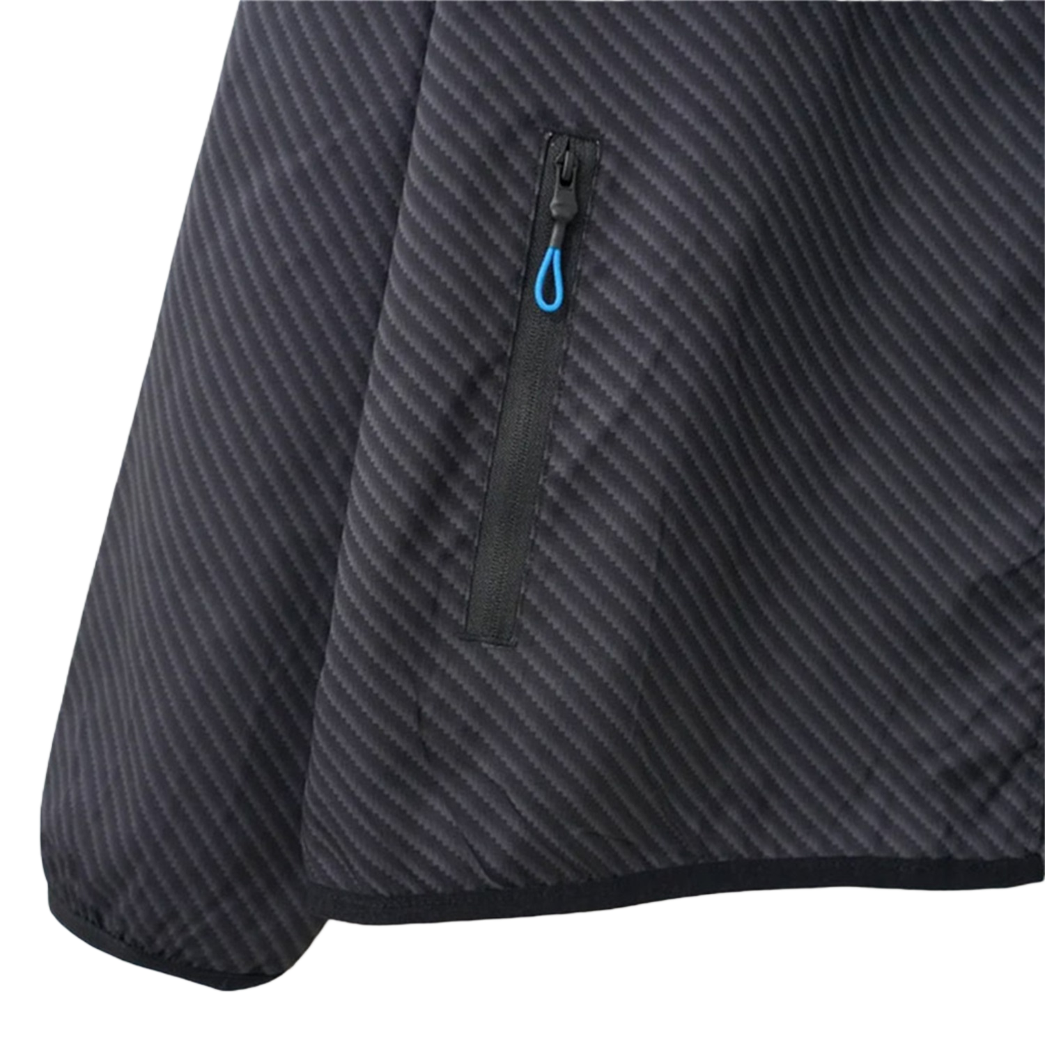 TKH-turbokithub-Napoli 25-26 Black With Blue Stripes Windbreaker Jacket