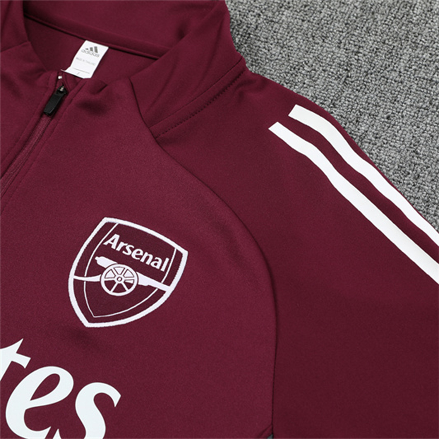 TKH-turbokithub-Arsenal 25-26 Kids Long Sleeve Training Set - Wine Red Top & Grey Pants