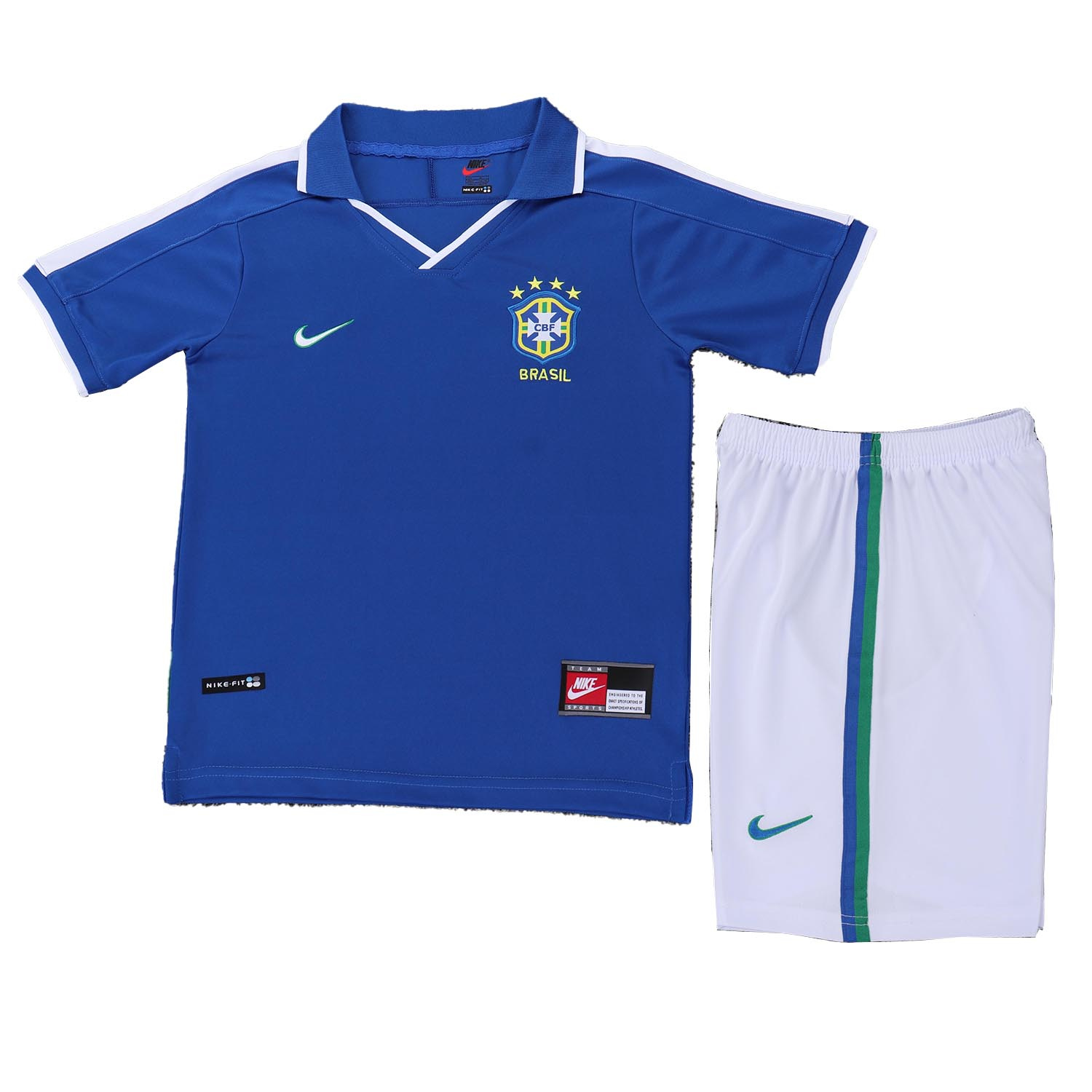 TKH-turbokithub-Retro Brazil 1997 Away Kids Kit