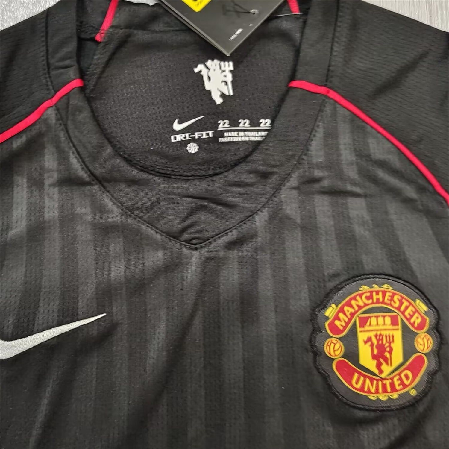 TKH-turbokithub-Retro Manchester United 2007-08 Away Black Kids Kit