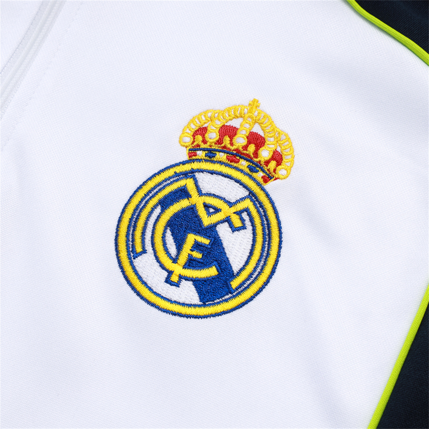 TKH-turbokithub-Real Madrid 25-26 Long Sleeve Training Set - White Urban Purist Style and Deep Blue Pants