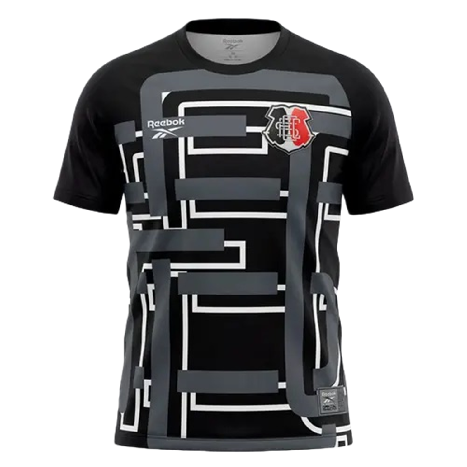 TKH-turbokithub-Santa Cruz 26-27 Pre-Match Black With White Lines Jersey - Fans Version