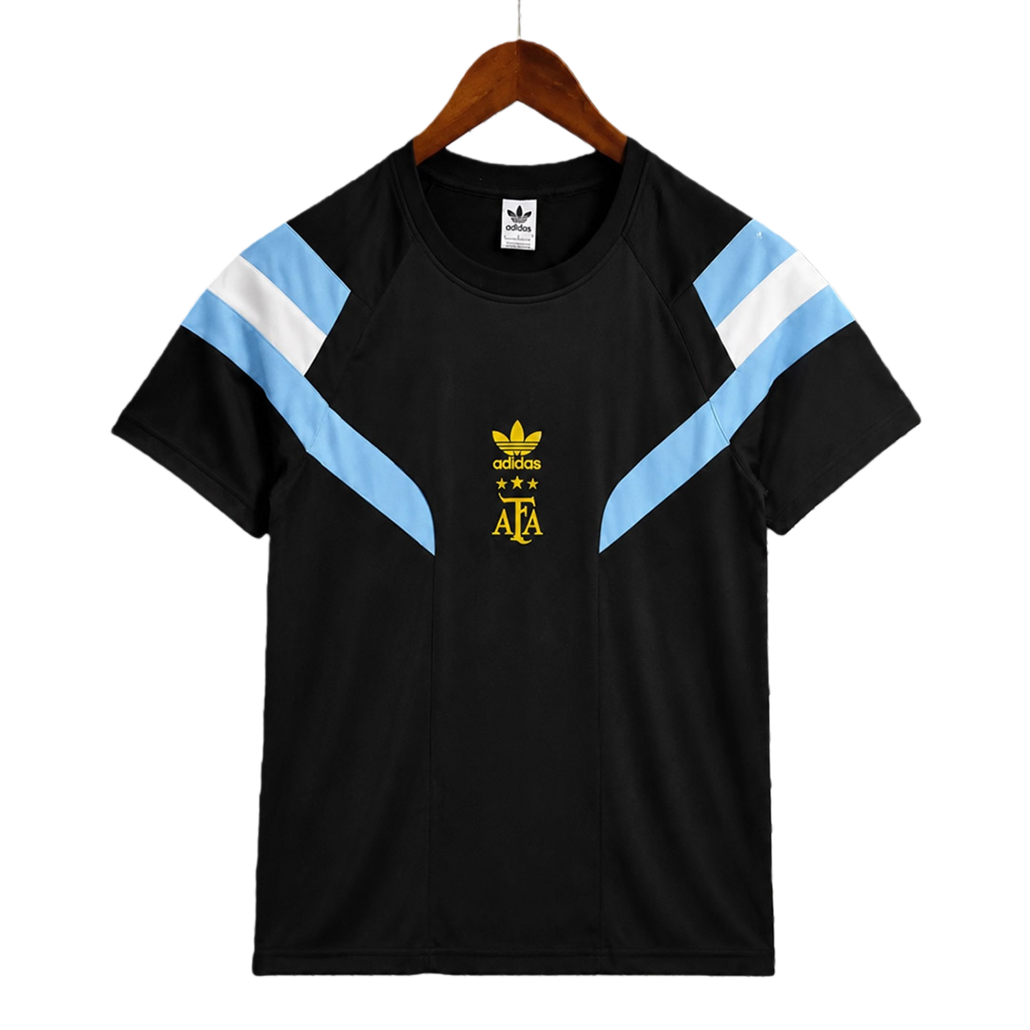 TKH-turbokithub-Argentina 2026 Black With Blue Stripes Training Jersey - Fans Version