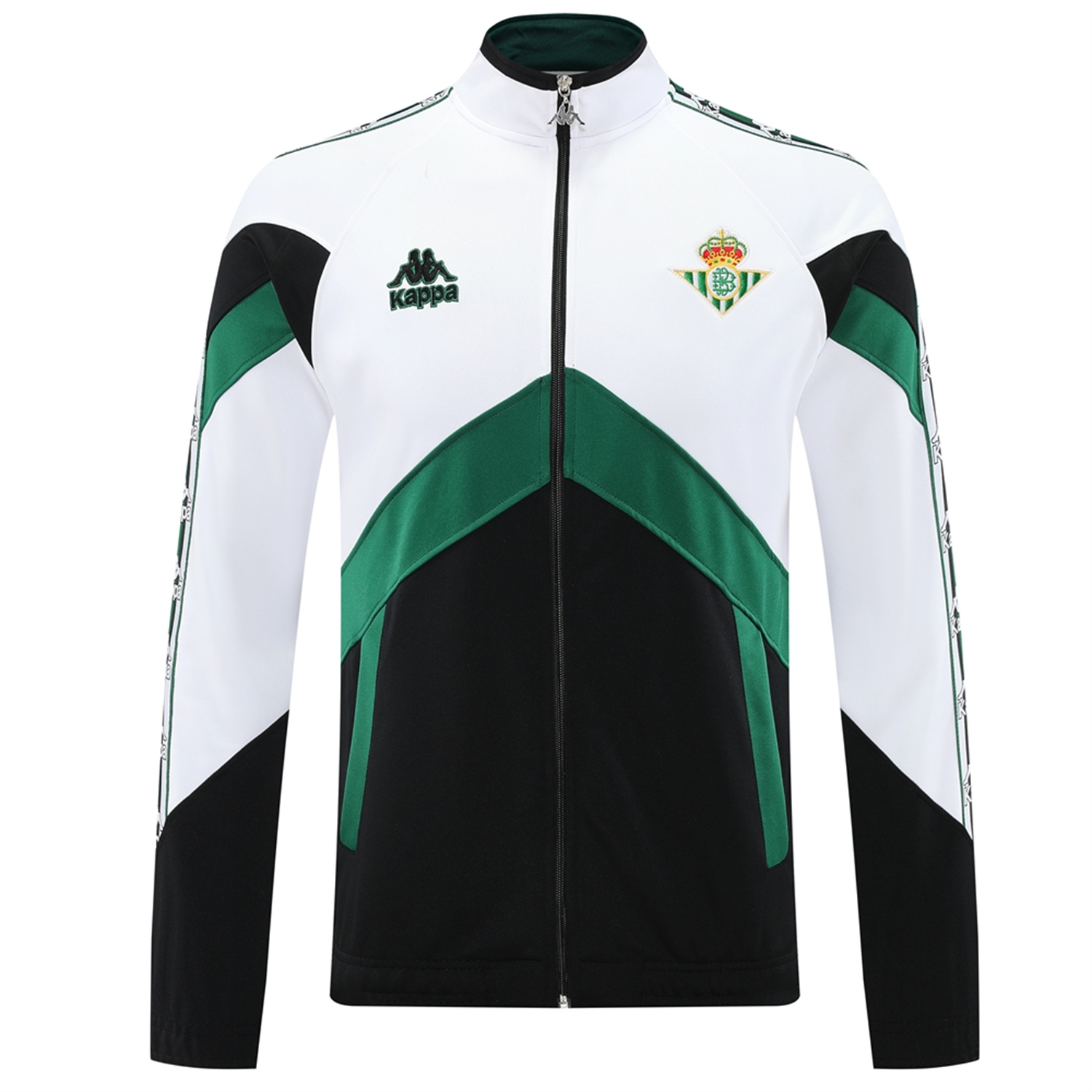 TKH-turbokithub-Real Betis 25-26 Jacket Training Tracksuit - Green White Black Throwback Jackets & Black Pants