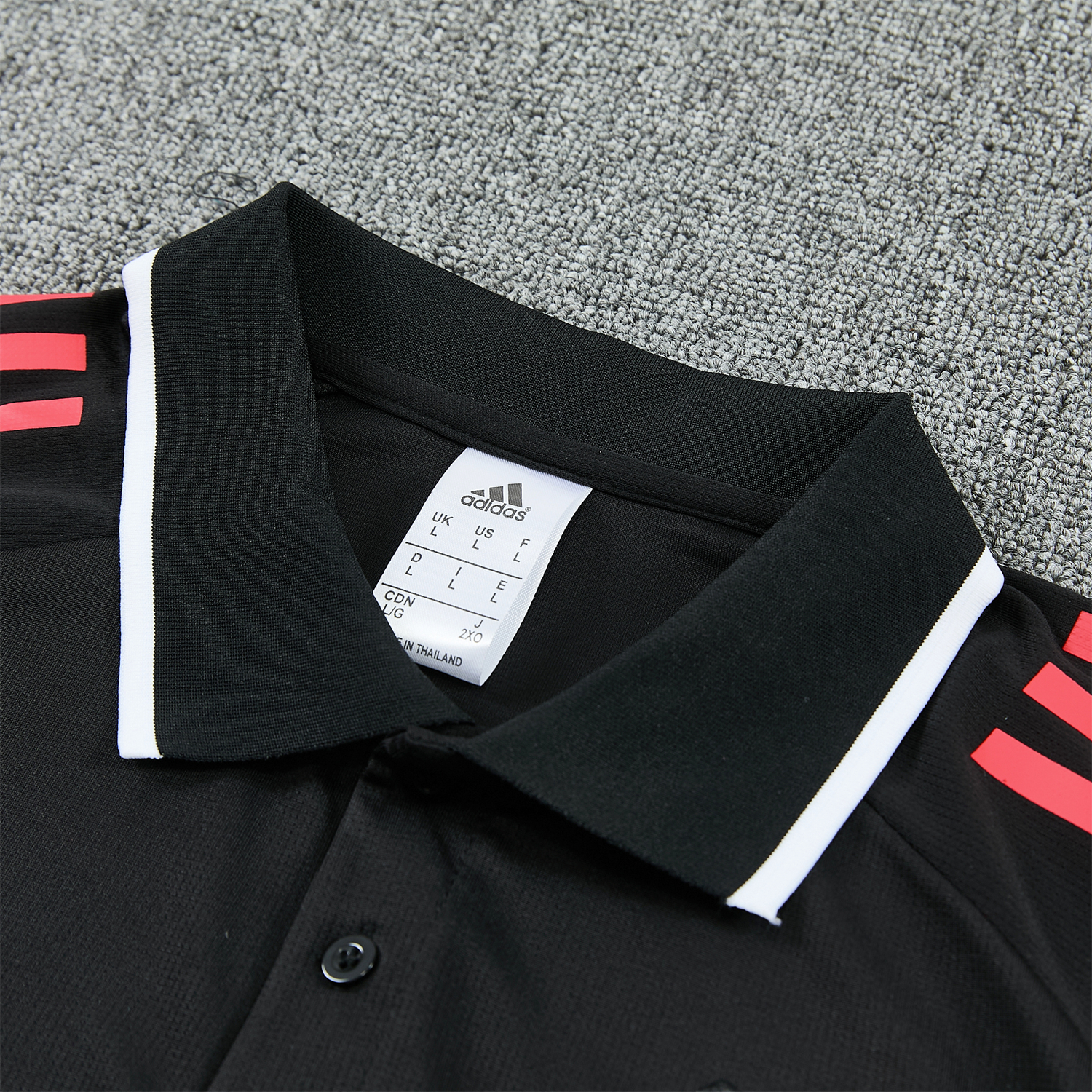 TKH-turbokithub-River Plate 25-26 POLO Short-Sleeve Training Set - Black Top and Black Pants