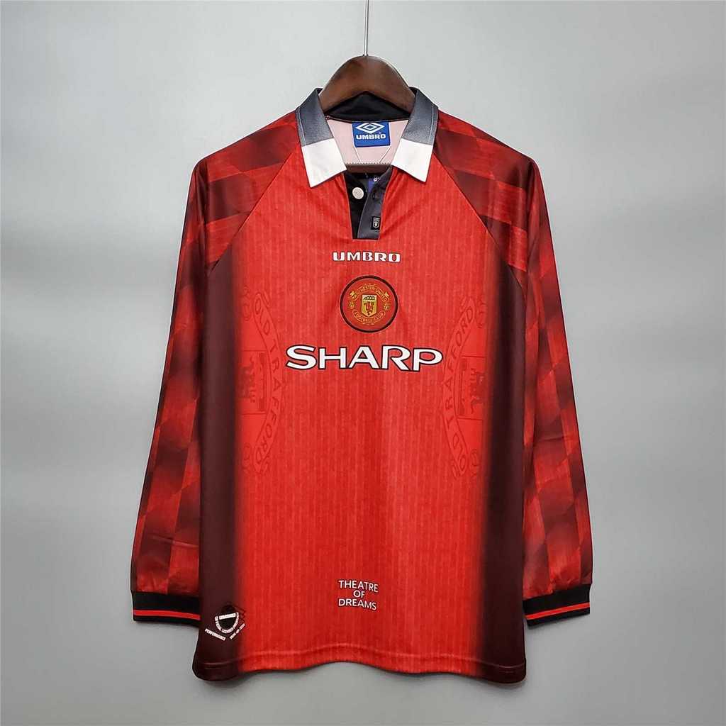 TKH-turbokithub-Retro Manchester United 96-97 Home Long Sleeve Jersey