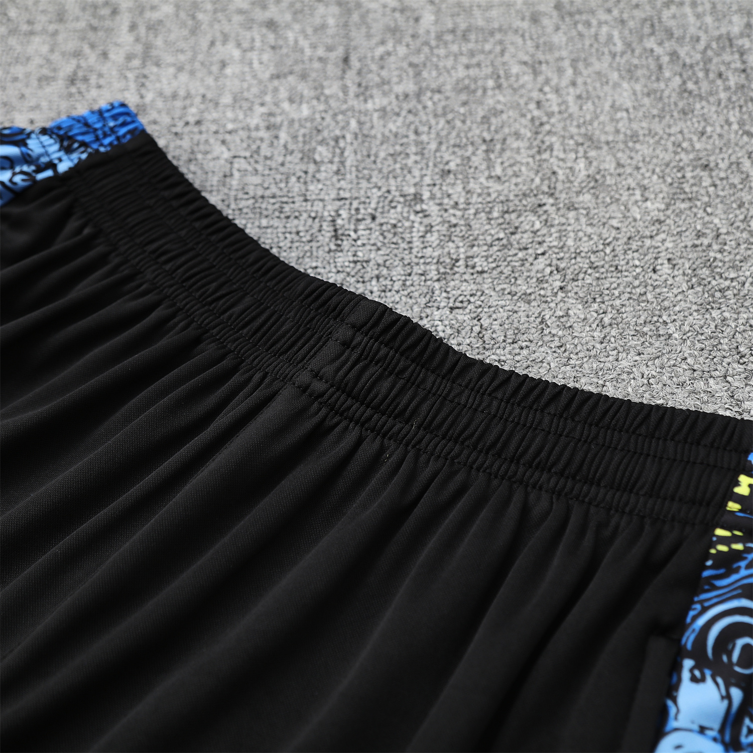TKH-turbokithub-Brazil 25-26 Blue Jesus Statue Vest Training Set - Blue Vest & Black Shorts