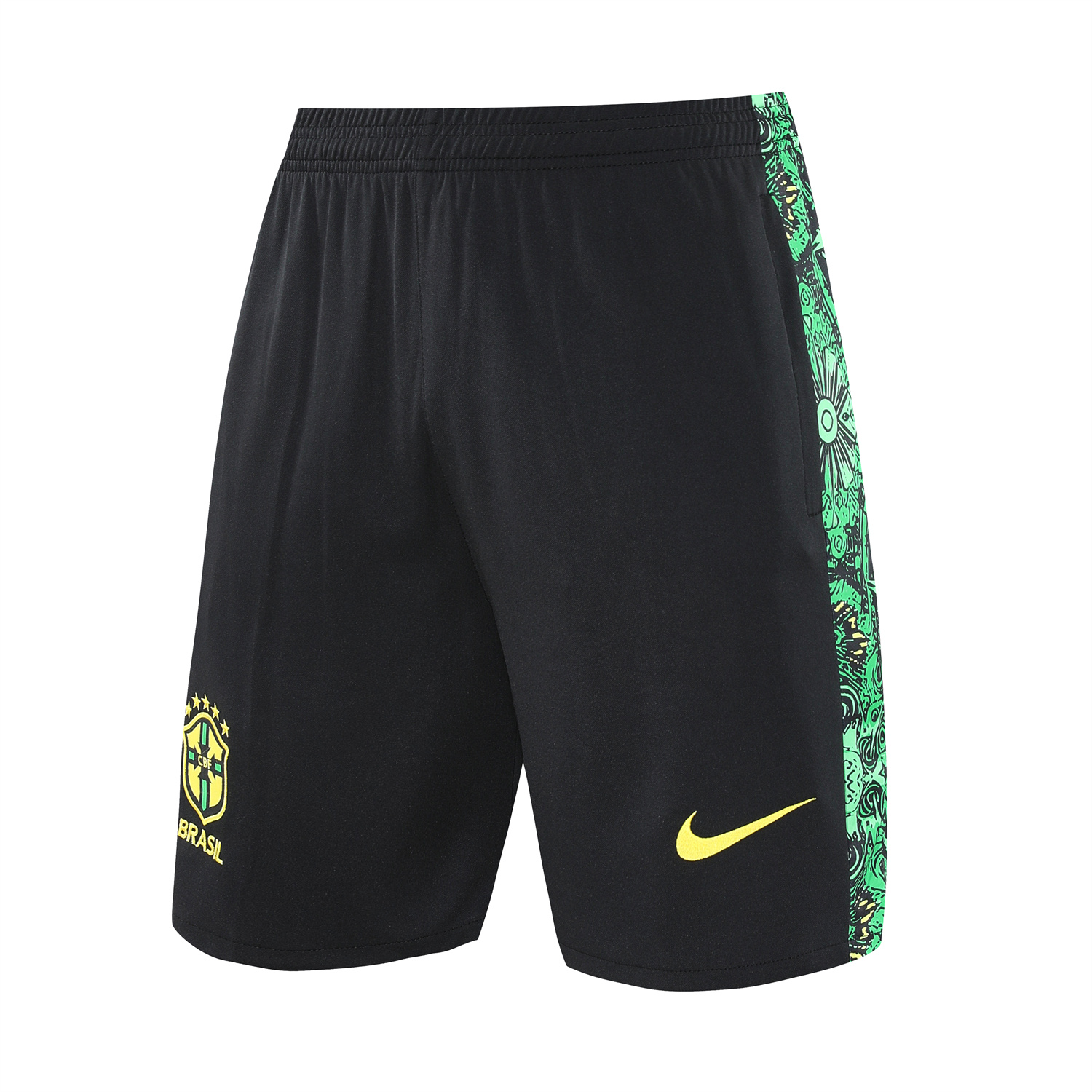 TKH-turbokithub-Brazil 25-26 Green Jesus Statue Vest Training Set - Green Vest & Black Shorts