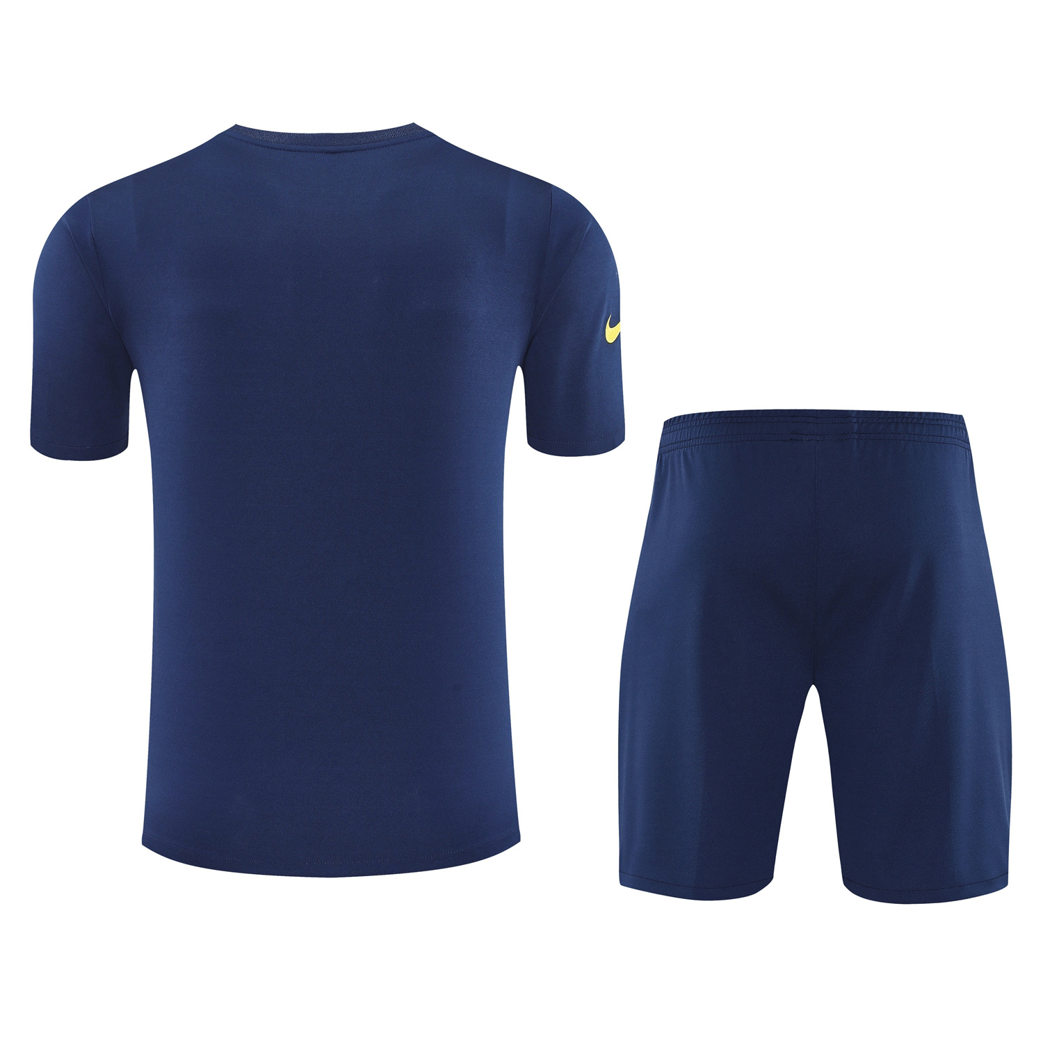 TKH-turbokithub-Atletico Madrid Short-Sleeve Training Set - Blue Yellow Top & Blue Shorts