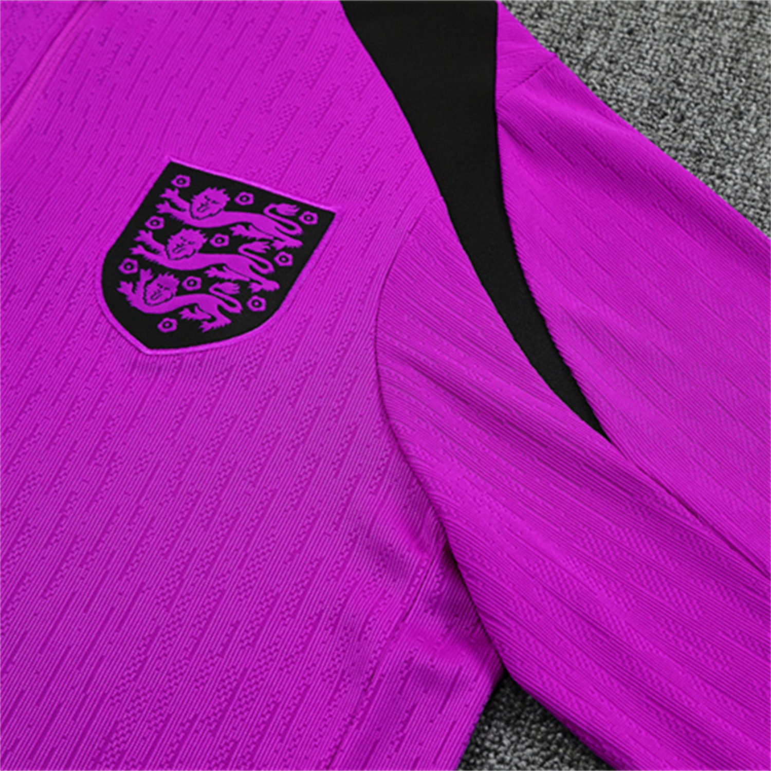 TKH-turbokithub-England 25-26 Long Sleeve Training Set - Player Version - Purple Top and Black Pants