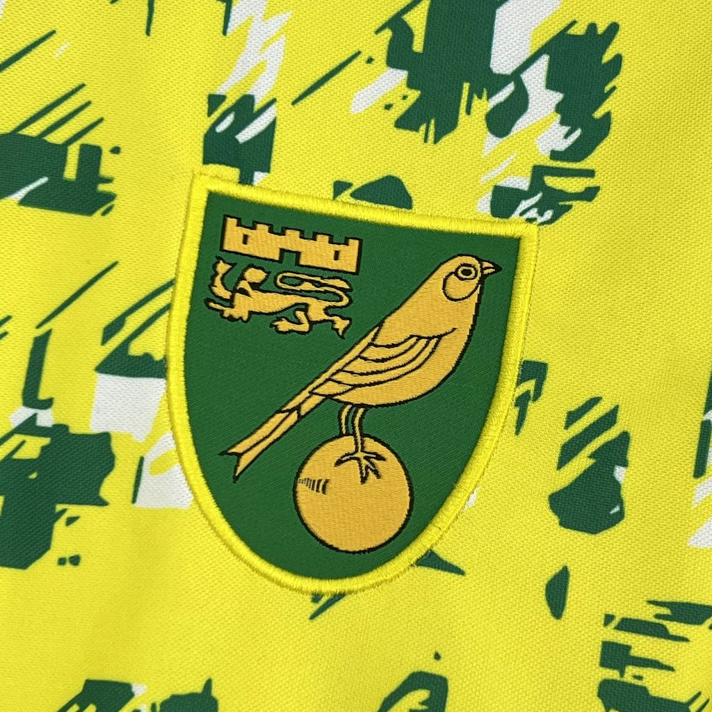 TKH-turbokithub-Retro Norwich City 1992-94 Home Unsponsored Jersey