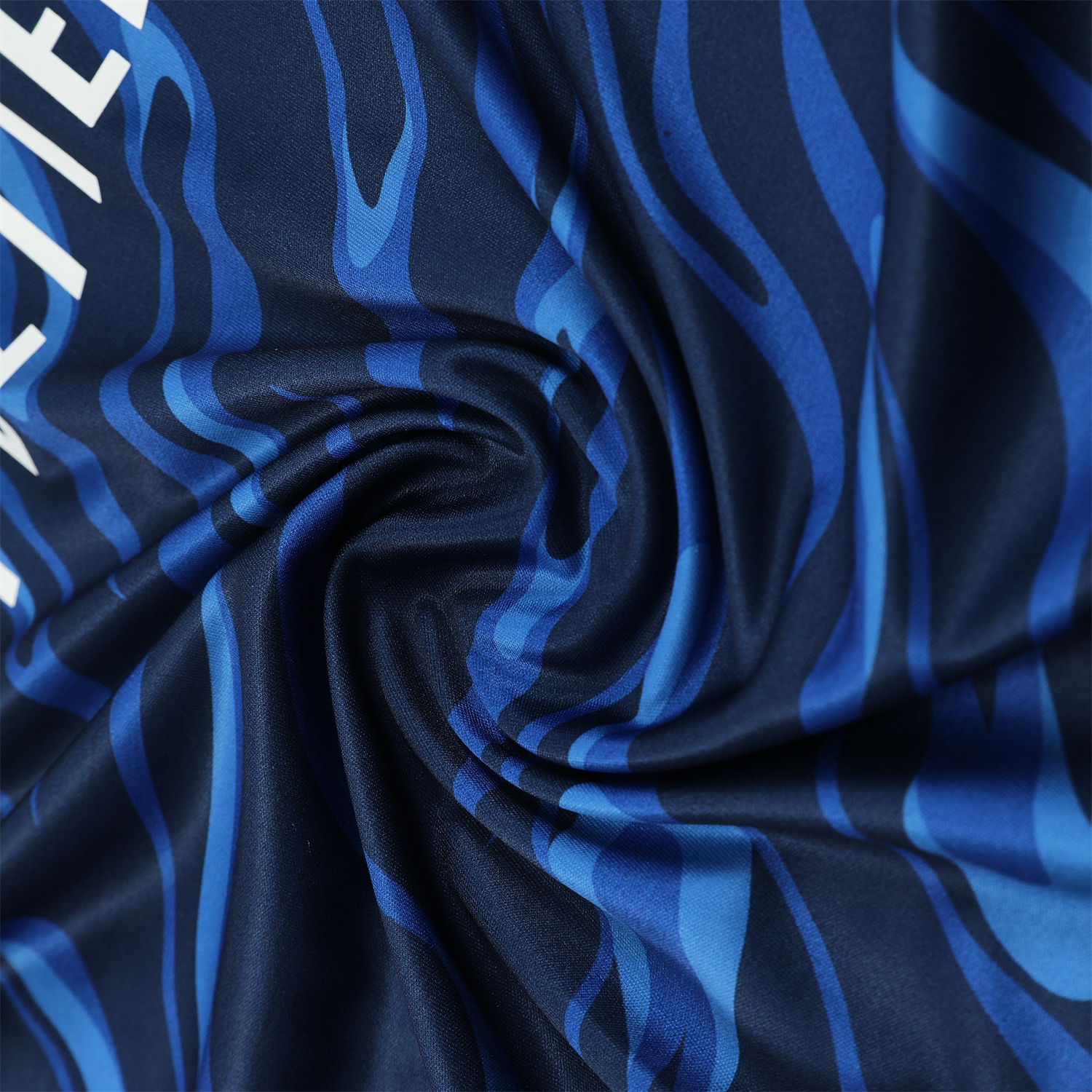 TKH-turbokithub-Real Madrid 25-26 Vest Training Set - Blue Water Pattern Top & Deep Blue Shorts